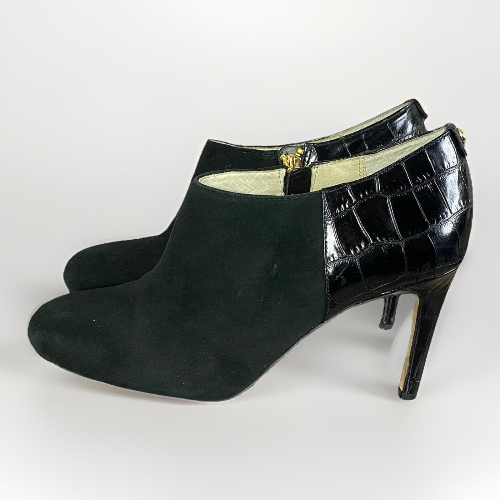 Michael Kors Michael Kors Women’s 8.5 Black Leather Suede BOOTIES Size US 8.5 / IT 38.5 - 1 Thumbnail