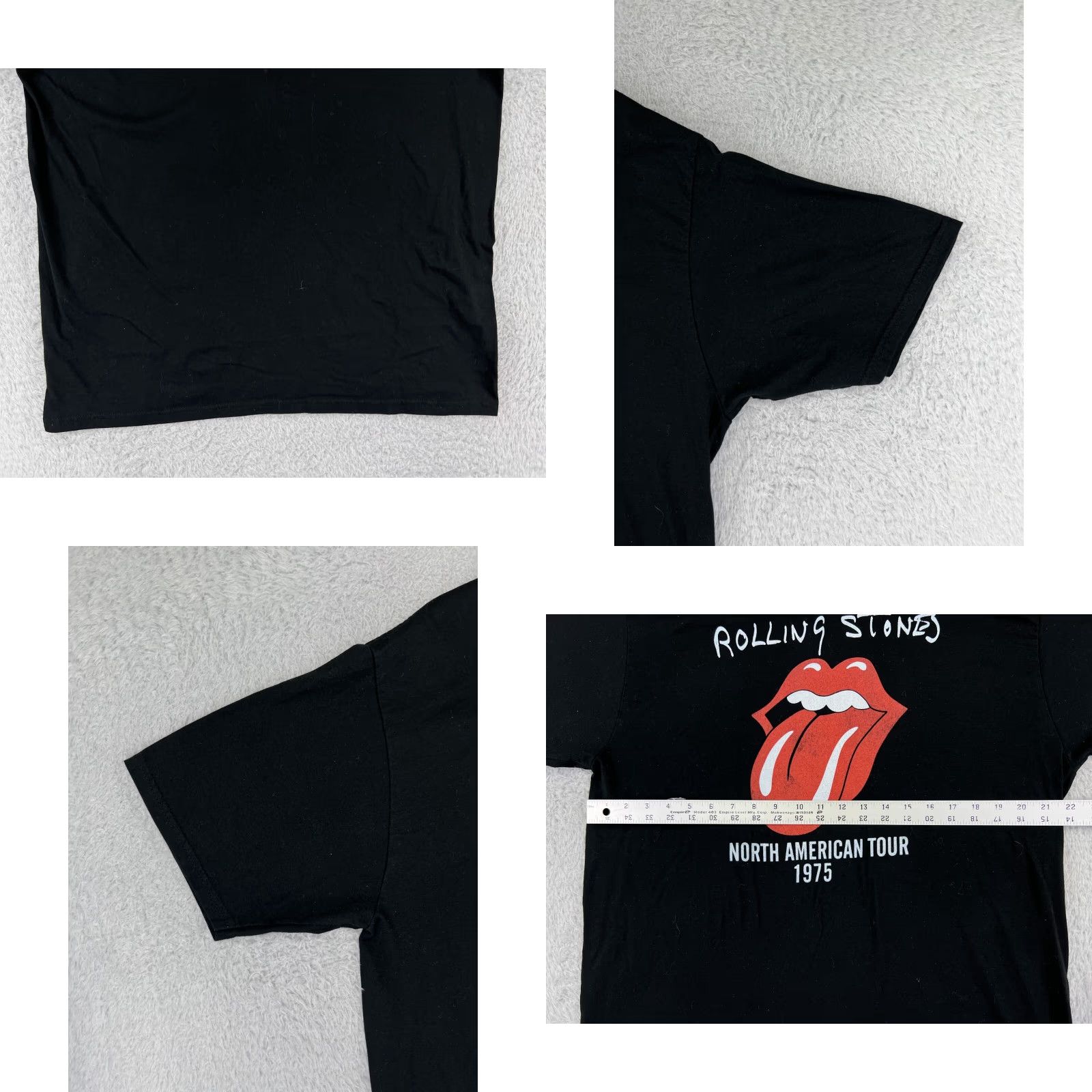 Vintage Rolling Stones Shirt Womens Extra Large Black Polyester Blend Short Sleeve Crew Size XL / US 12-14 / IT 48-50 - 8 Thumbnail