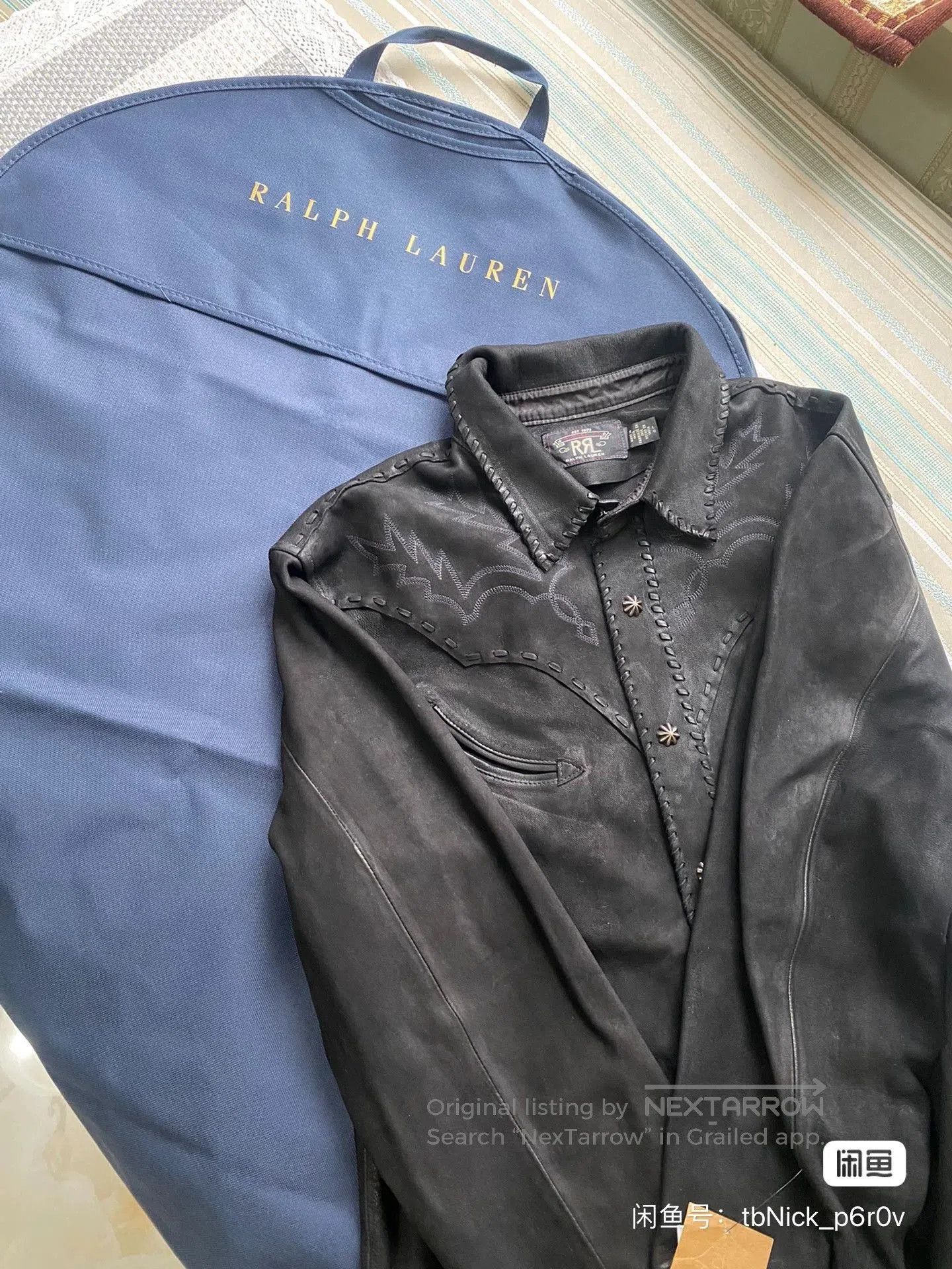RRL Ralph Lauren RRL Western Pattern Leather Shirt. Size US M / EU 48-50 / 2 - 2 Thumbnail