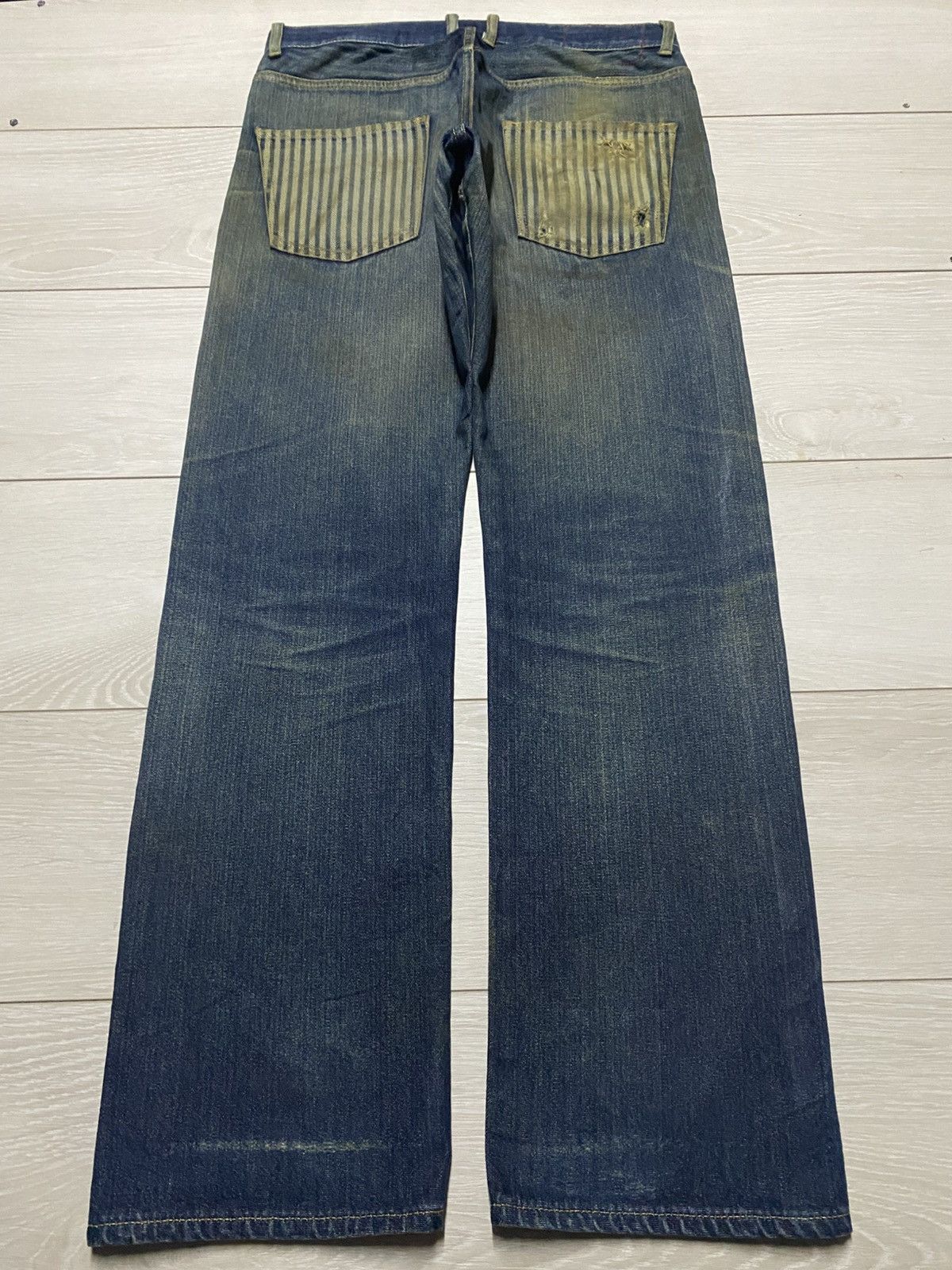 Martine Rose × Tommy Jeans Vintage Tommy Japan Mud Wash Distressed Loose Jeans Size US 32 / EU 48 - 2 Thumbnail