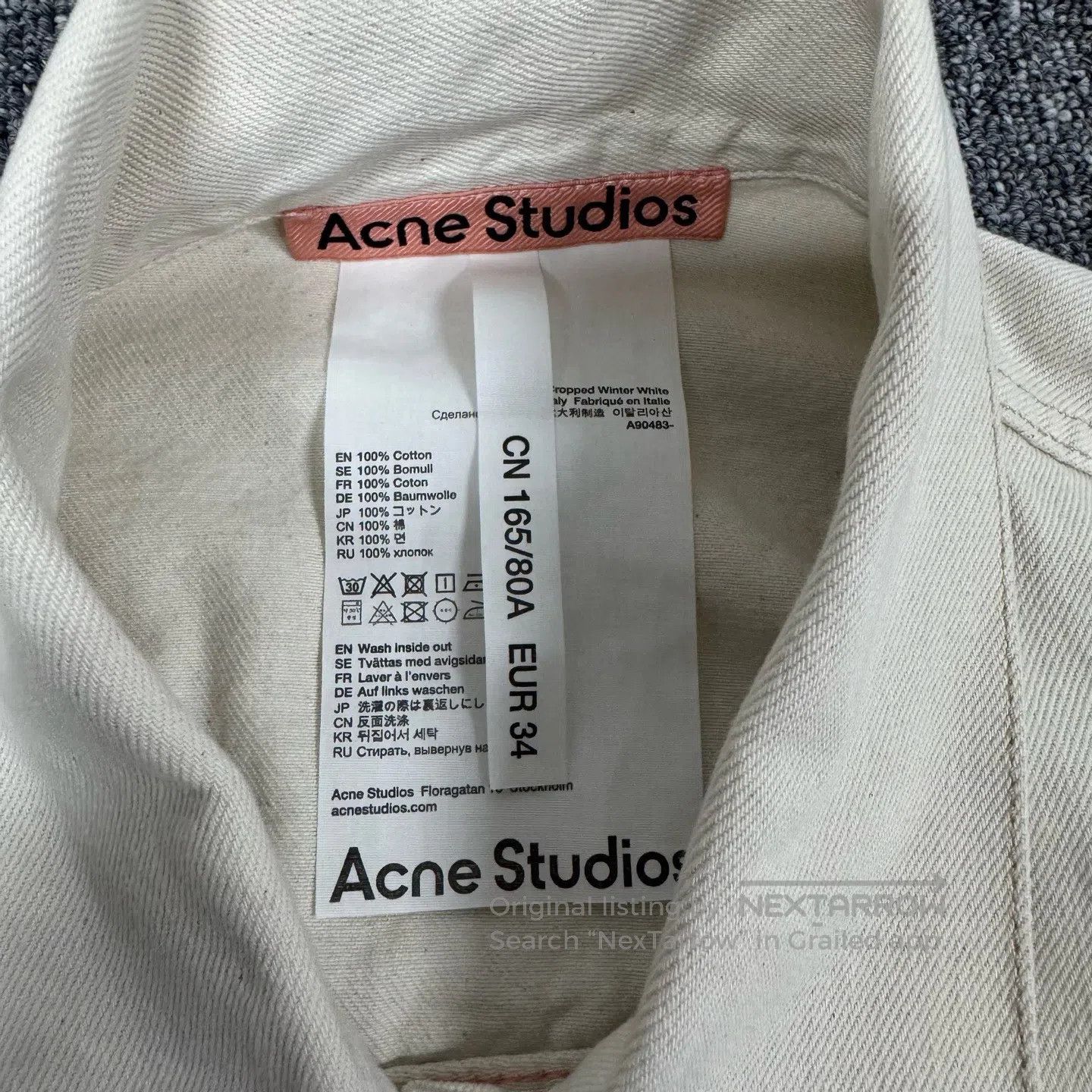 Acne Studios Acne Studios Short-cut denim jacket| Size L / US 10 / IT 46 - 6 Thumbnail