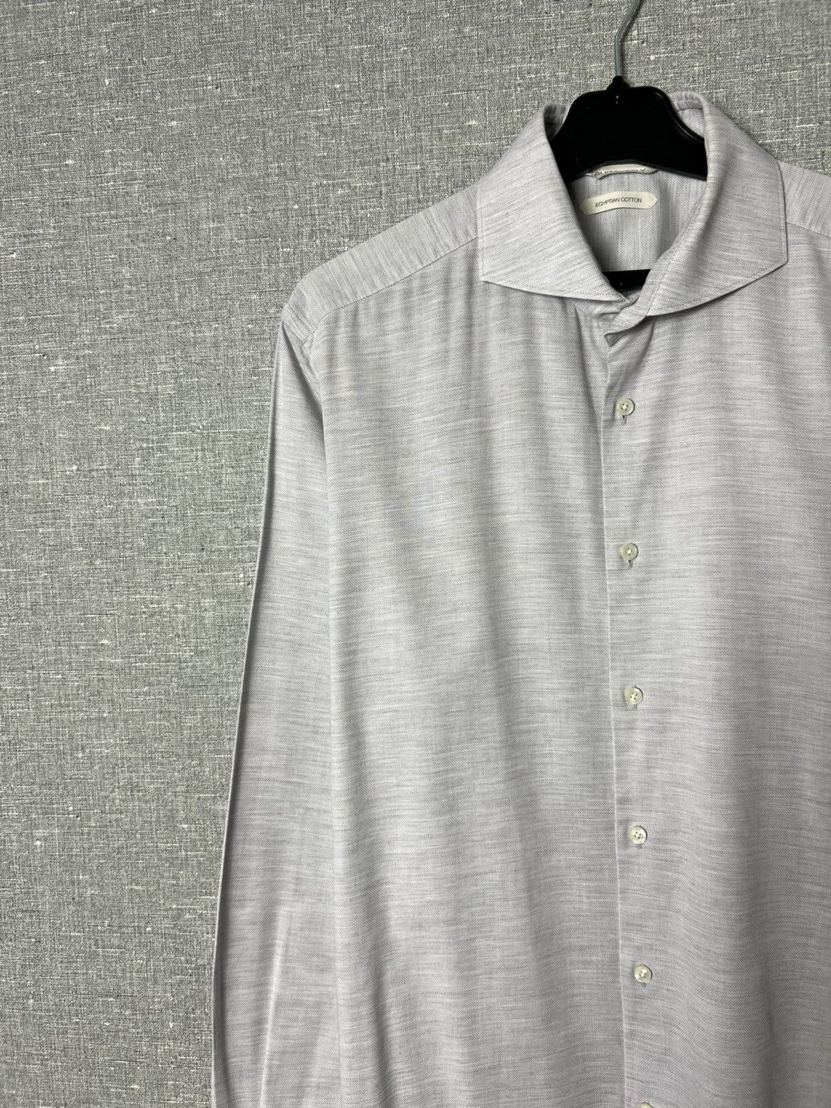 Suitsupply Suitsupply Egyptian Cotton Button Shirt Light Grey Slim Fit Size US M / EU 48-50 / 2 - 6 Thumbnail