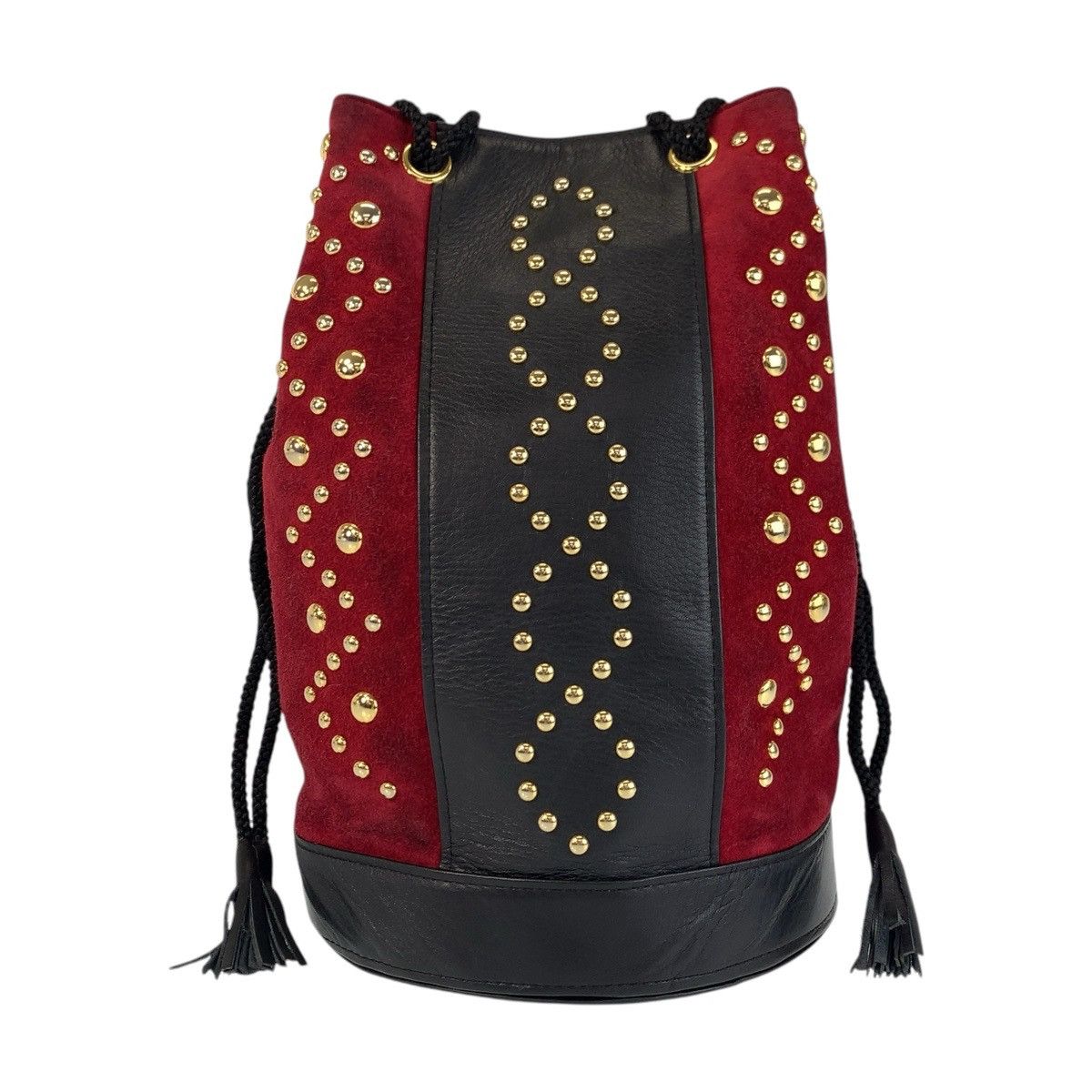 YVES YVES Saint Laurent Suede/leather Shoulder Bag 501391 Suede Shoulder Bag in Red, Women's