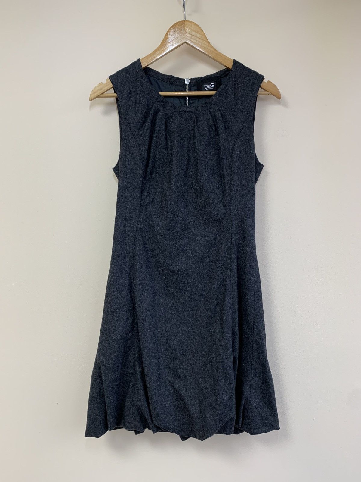 Dolce & Gabbana Dolce Gabbana Wool Mini Dress Dark Grey Size M / US 6-8 / IT 42-44 - 1 Thumbnail