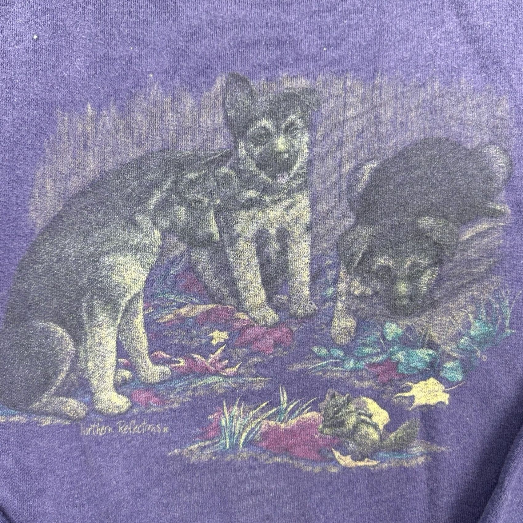 Northern Reflections VINTAGE Northern Reflections Sweatshirt Dog 90s Purple Adult Large Crew Neck Pullover Mens Nature Animals ADD? Size US L / EU 52-54 / 3 - 4 Thumbnail