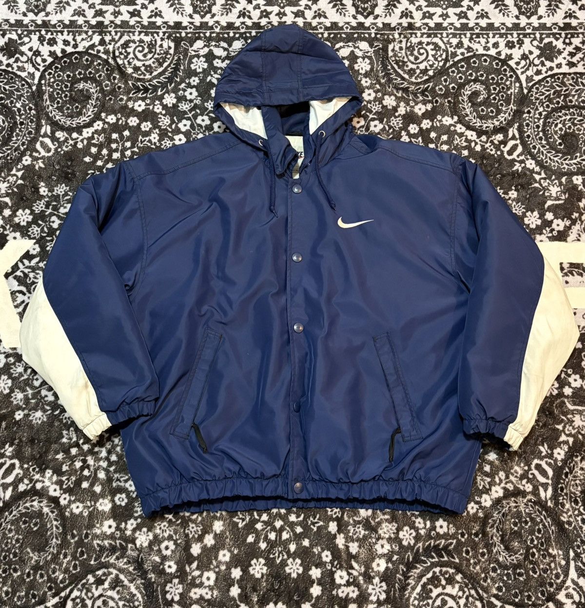 Nike 90s Nike Rain Coat (Navy Blue) Size US L / EU 52-54 / 3 - 2 Thumbnail