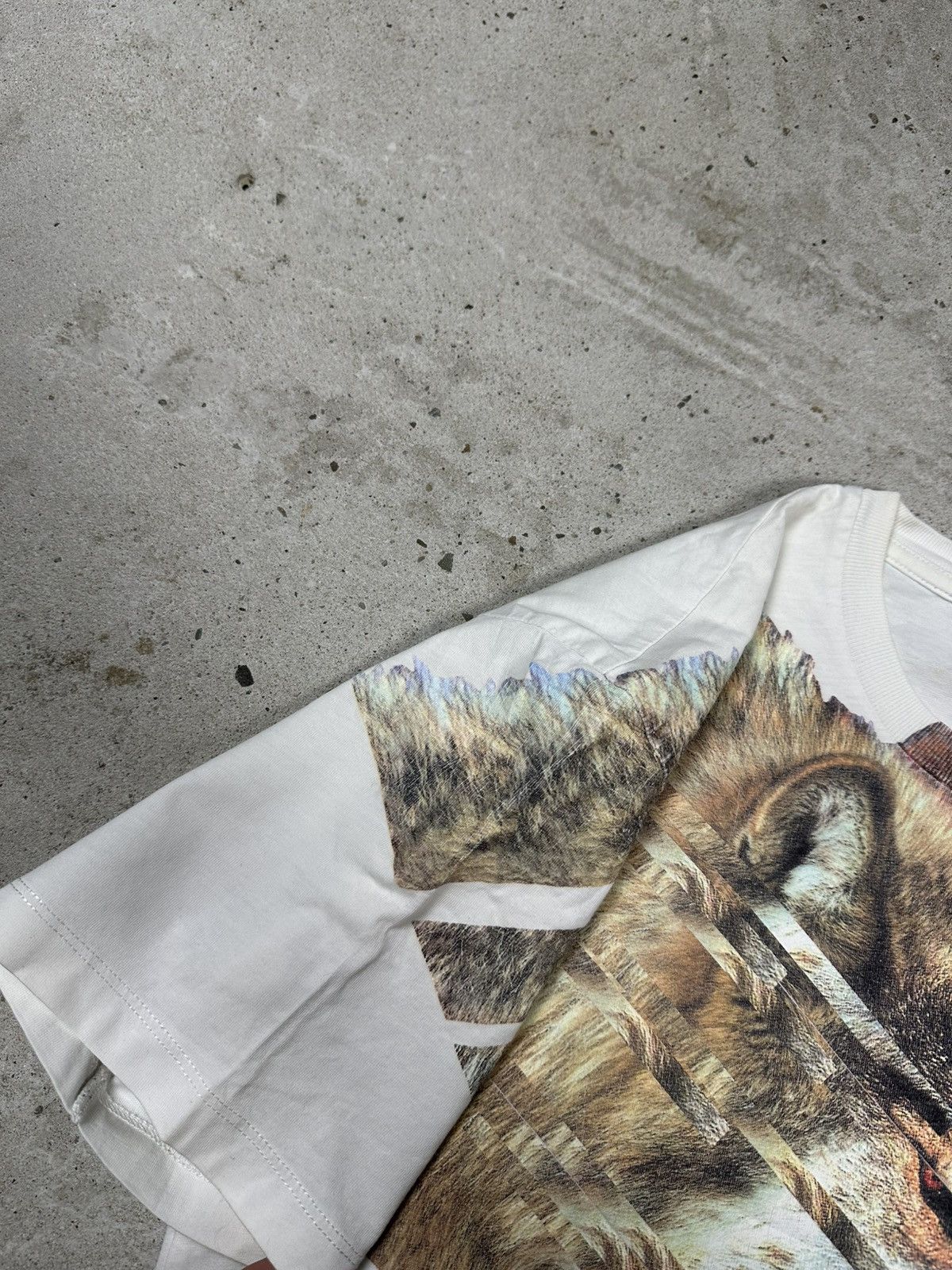 Marcelo Burlon Marcelo Burlon Wolf White T Shirt Print Tee Size US S / EU 44-46 / 1 - 8 Thumbnail