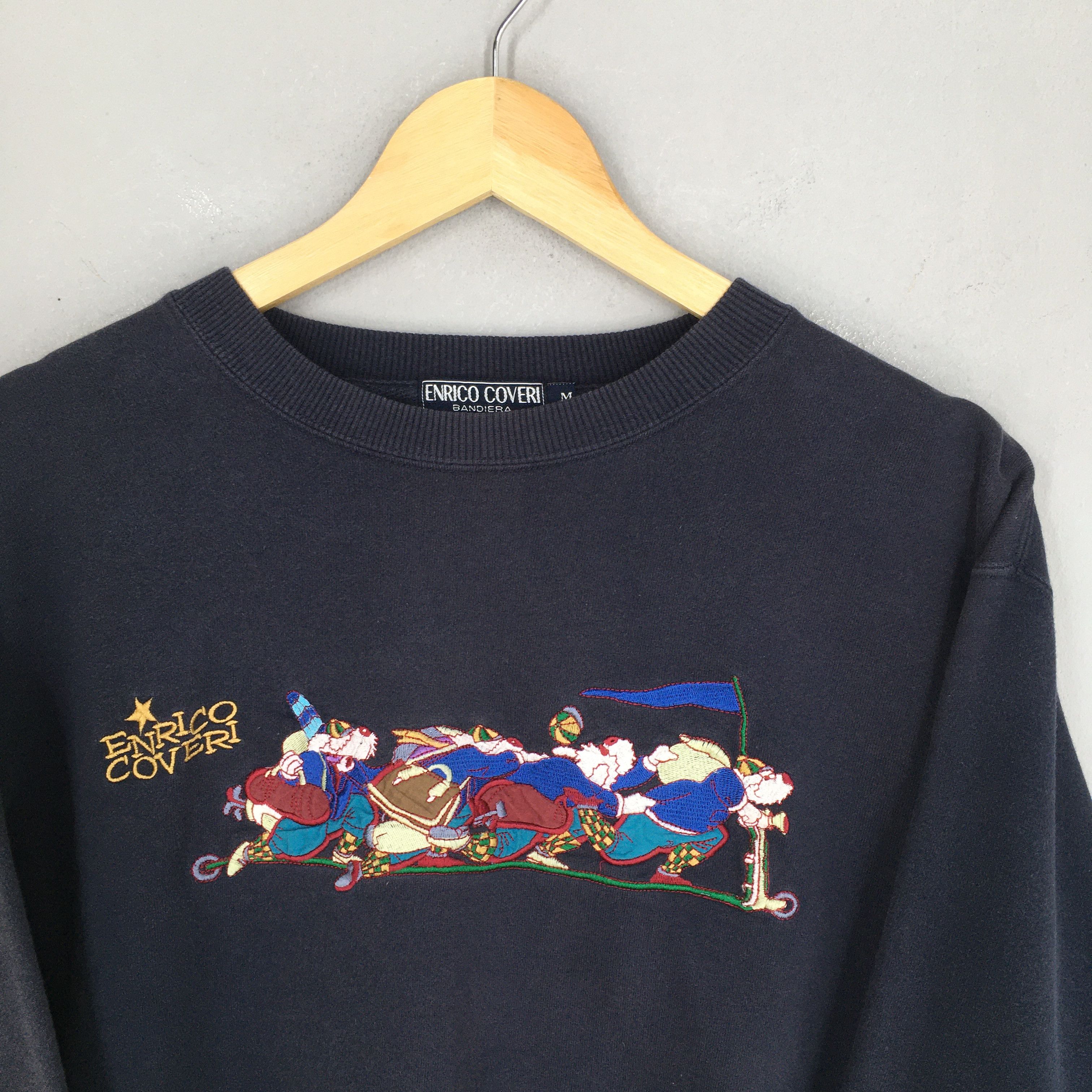 Enrico Coveri × Vintage Vintage Enrico Coveri Bandiera Sweatshirt Medium Size US M / EU 48-50 / 2 - 2 Thumbnail
