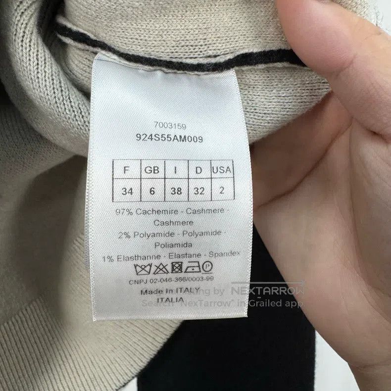 Dior Dior Black back letter cashmere knitted sweater Size XXS / US 00 / IT 34 - 6 Thumbnail