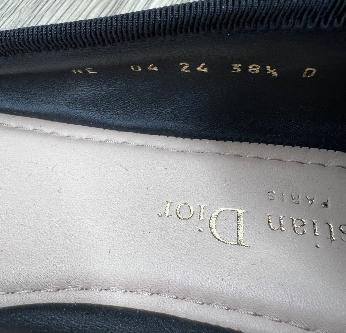 Dior Dior Ballet Flat Black Pearl Lady Dior Ballet Shoes J41 Size US 7 / IT 37 - 6 Thumbnail