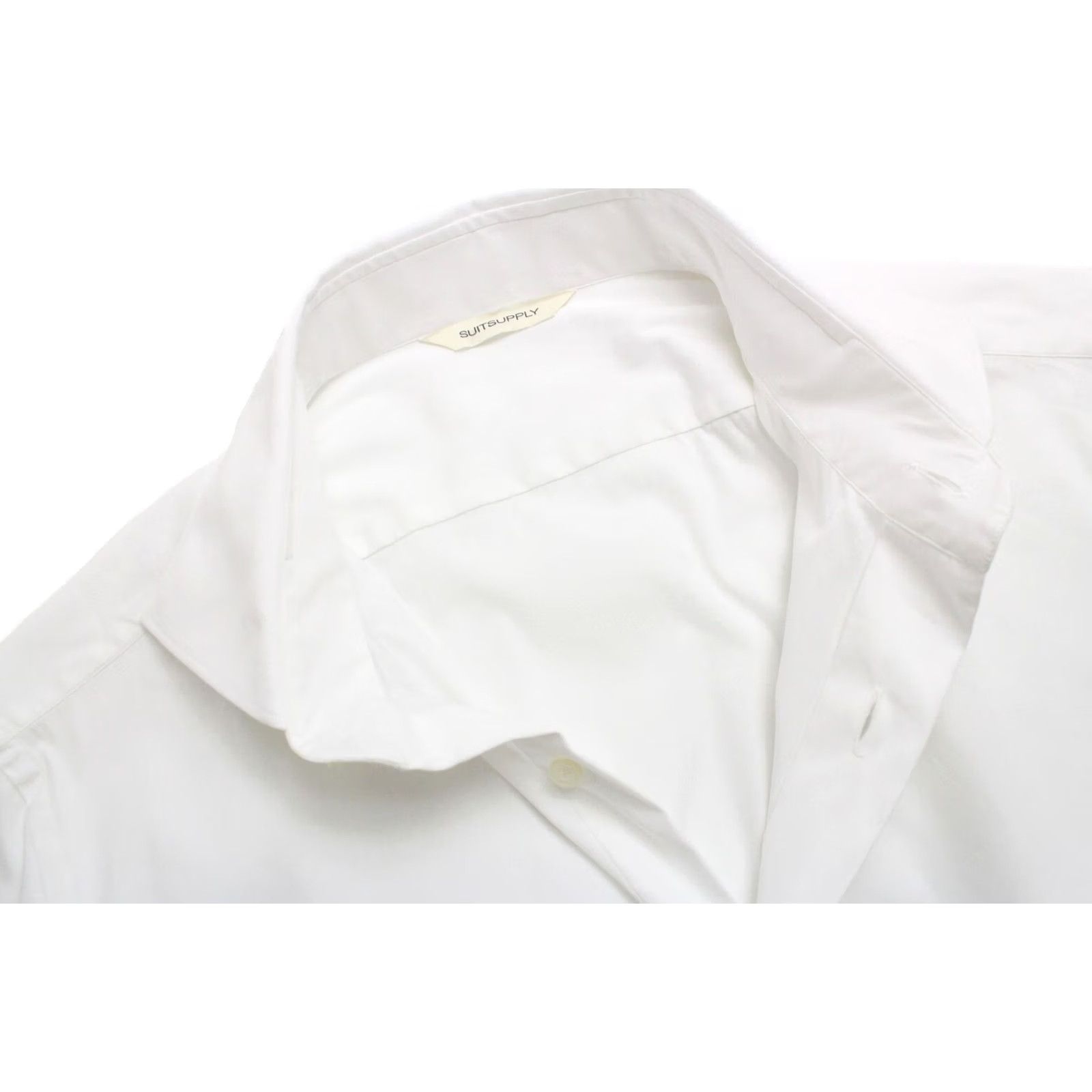 Suitsupply Suitsupply Extra Slim Fit Formal Shirt Men's LARGE Cutaway Collar White Button Shirt Size 42R - 4 Thumbnail