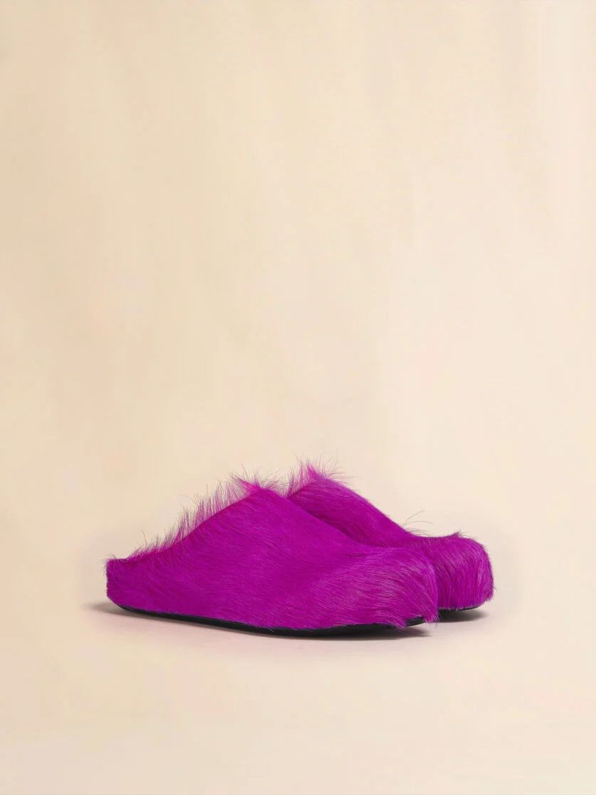 Marni o1f1d3z1225 Long Haircalfskin Fussbett Sabot Mules in Pink Size US 9 / EU 42 - 2 Thumbnail