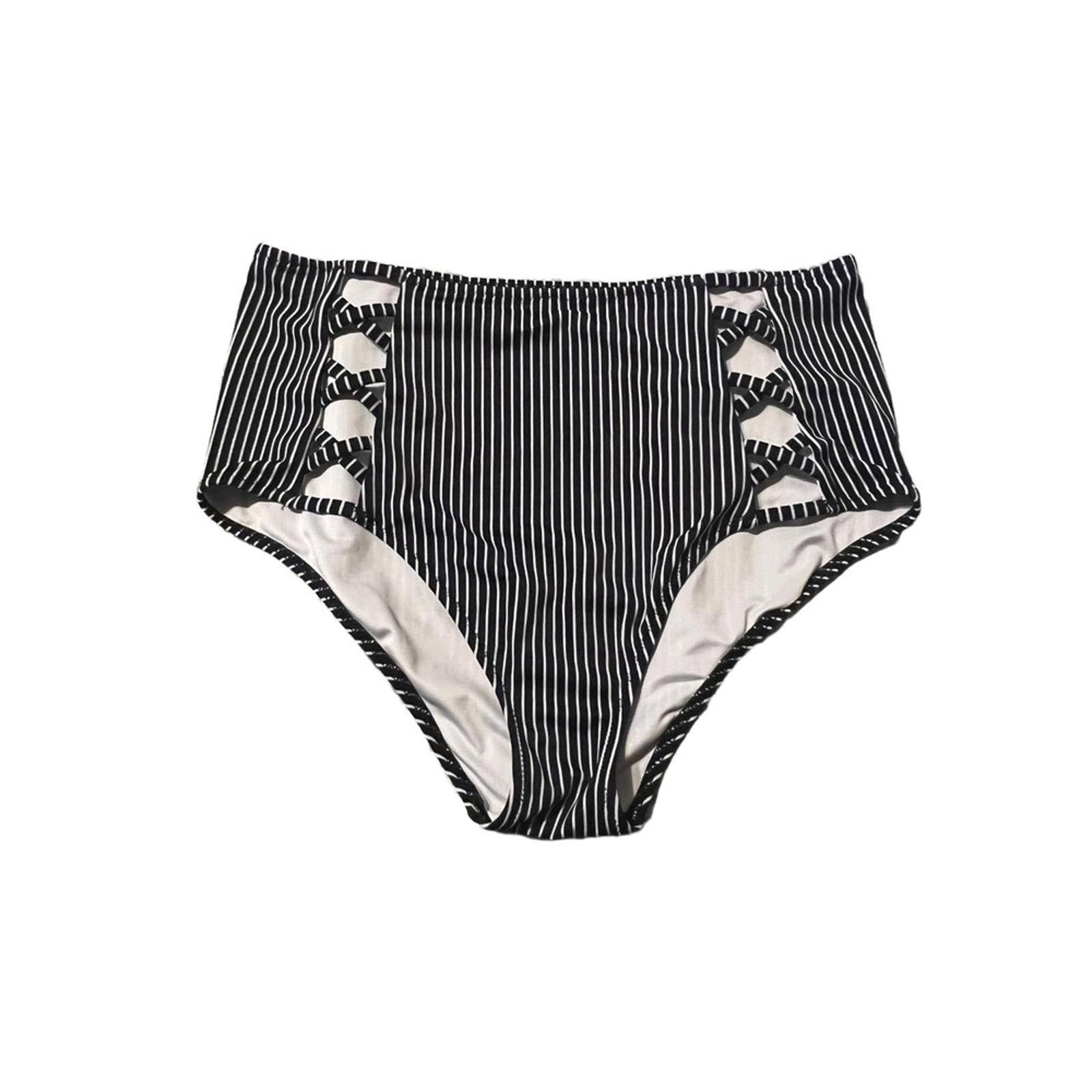 Other Shade & Shore Stripe Bikini M, 36D Bandeau High Waisted Size ONE SIZE - 7 Thumbnail