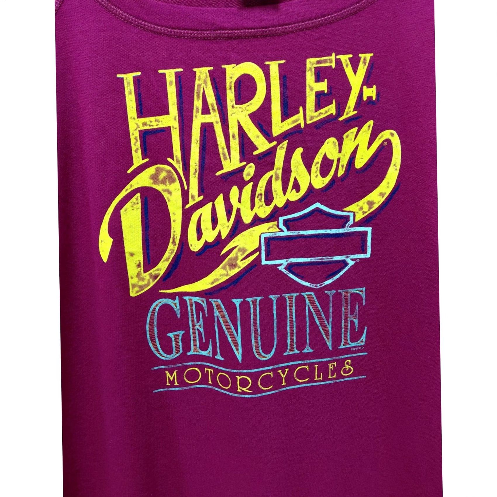 Harley Davidson HARLEY-DAVIDSON Graphic Long Sleeve Tee Pink XL Women's Raglan Scoop Neck Knit Cotton Polyester Top Blouse Casual Graphic Print Size XL / US 12-14 / IT 48-50 - 4 Thumbnail