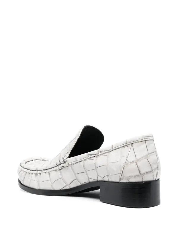 Acne Studios o1y0725 Leather Loafers in White Size US 8 / IT 38 - 3 Thumbnail