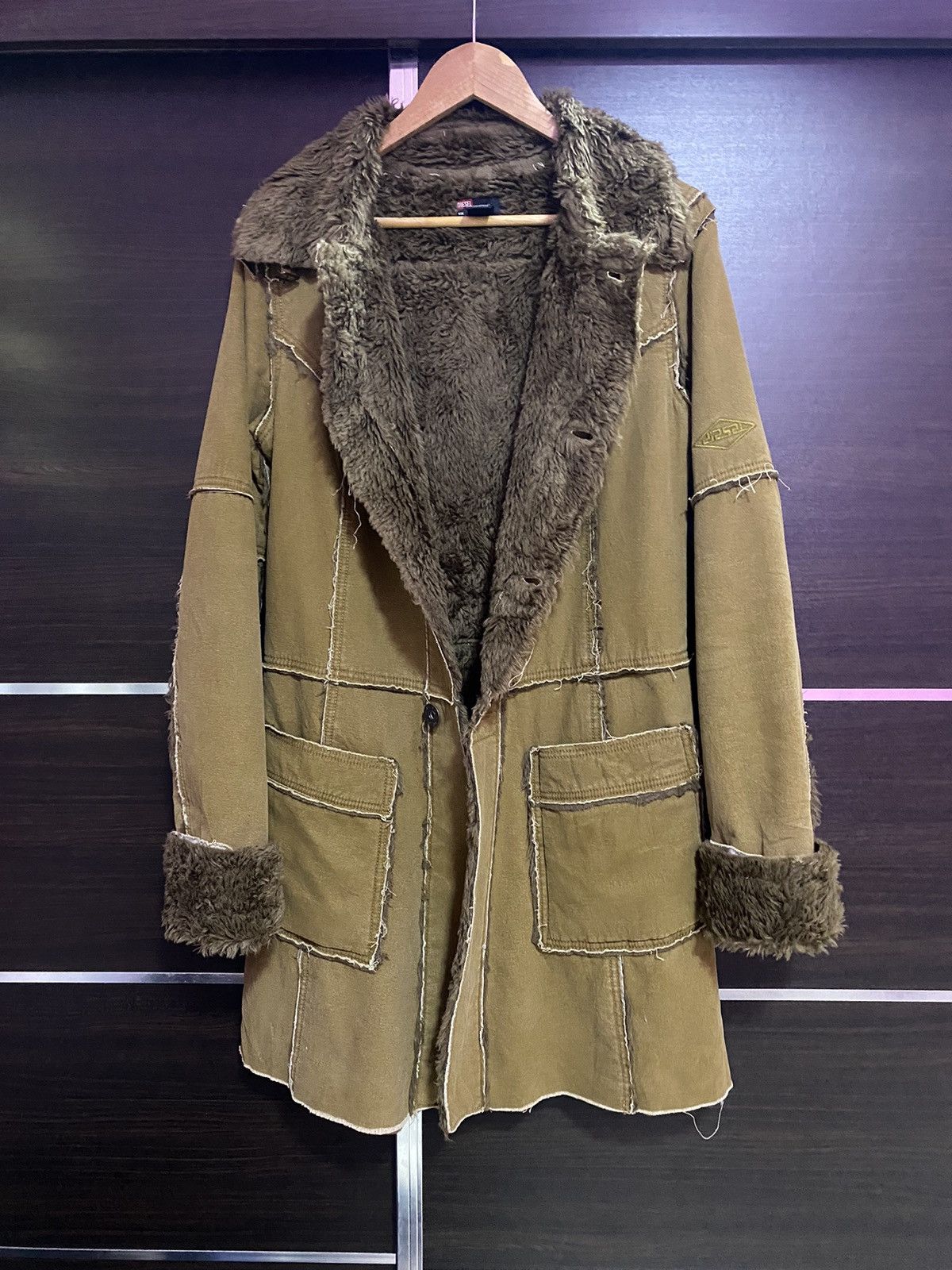 Diesel Diesel Black Gold Shearling Fur Parka Jacket Size US M / EU 48-50 / 2 - 3 Thumbnail