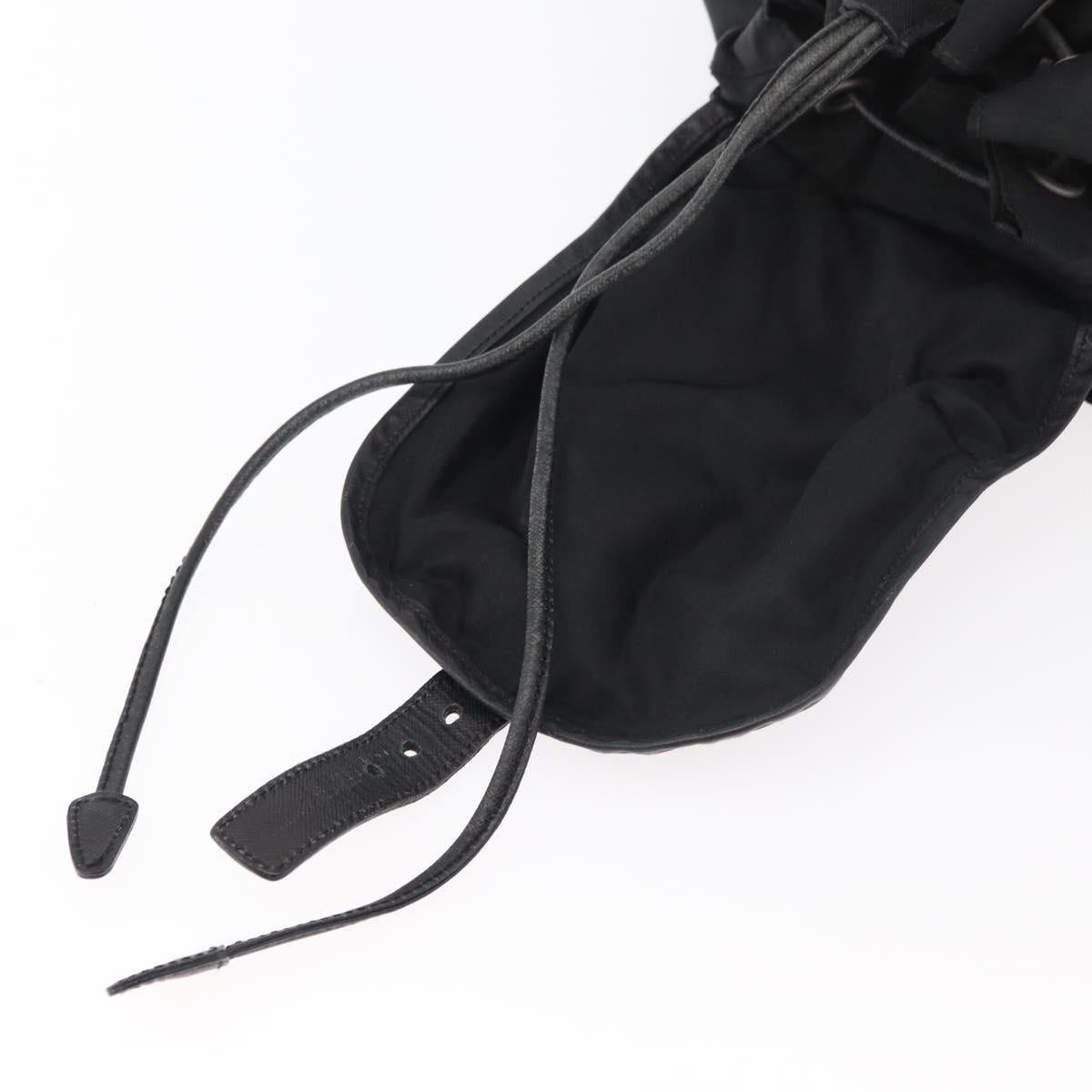 PRADA Backpack Nylon Black Silver Auth 176629 PRADA Backpack Nylon Black Silver Auth 176629 - Jerrillo main image 2