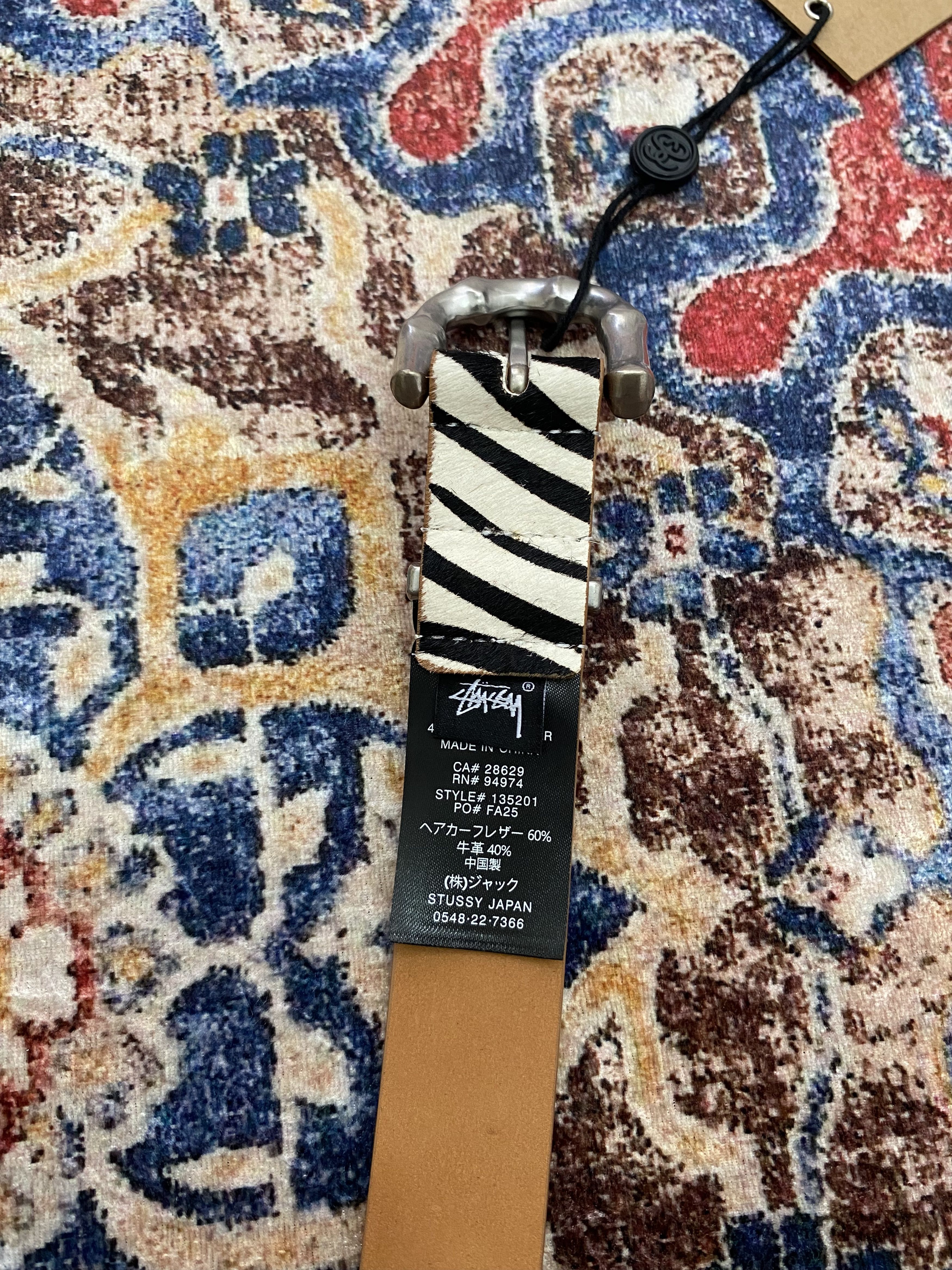 Stussy Stussy Bamboo Buckle Belt Zebra Pattern Size ONE SIZE - 4 Thumbnail