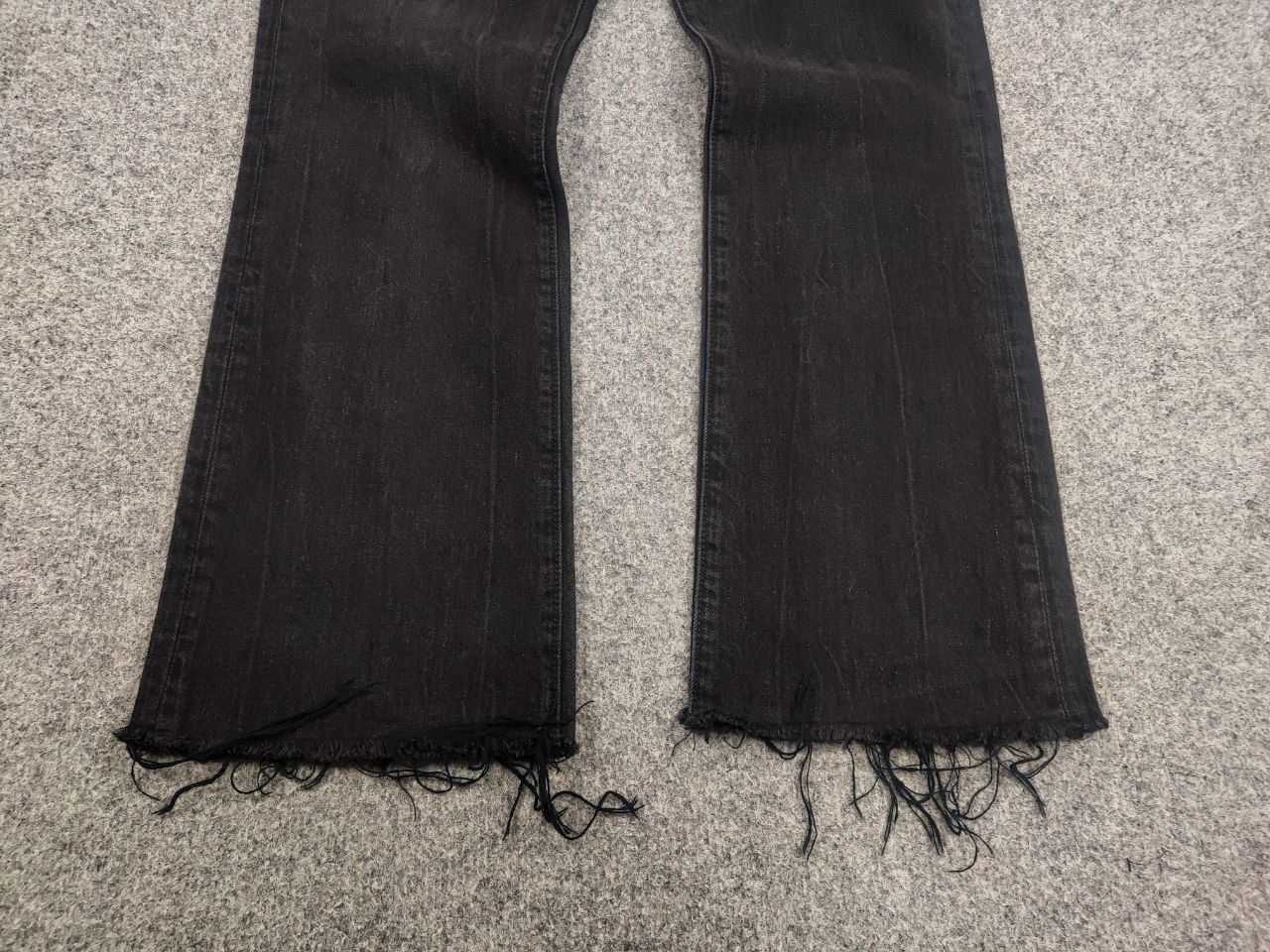 Helmut Lang Helmut Lang High Rise Raw Crop Black Stone Denim Jeans Size 28" / US 6 / IT 42 - 8 Thumbnail