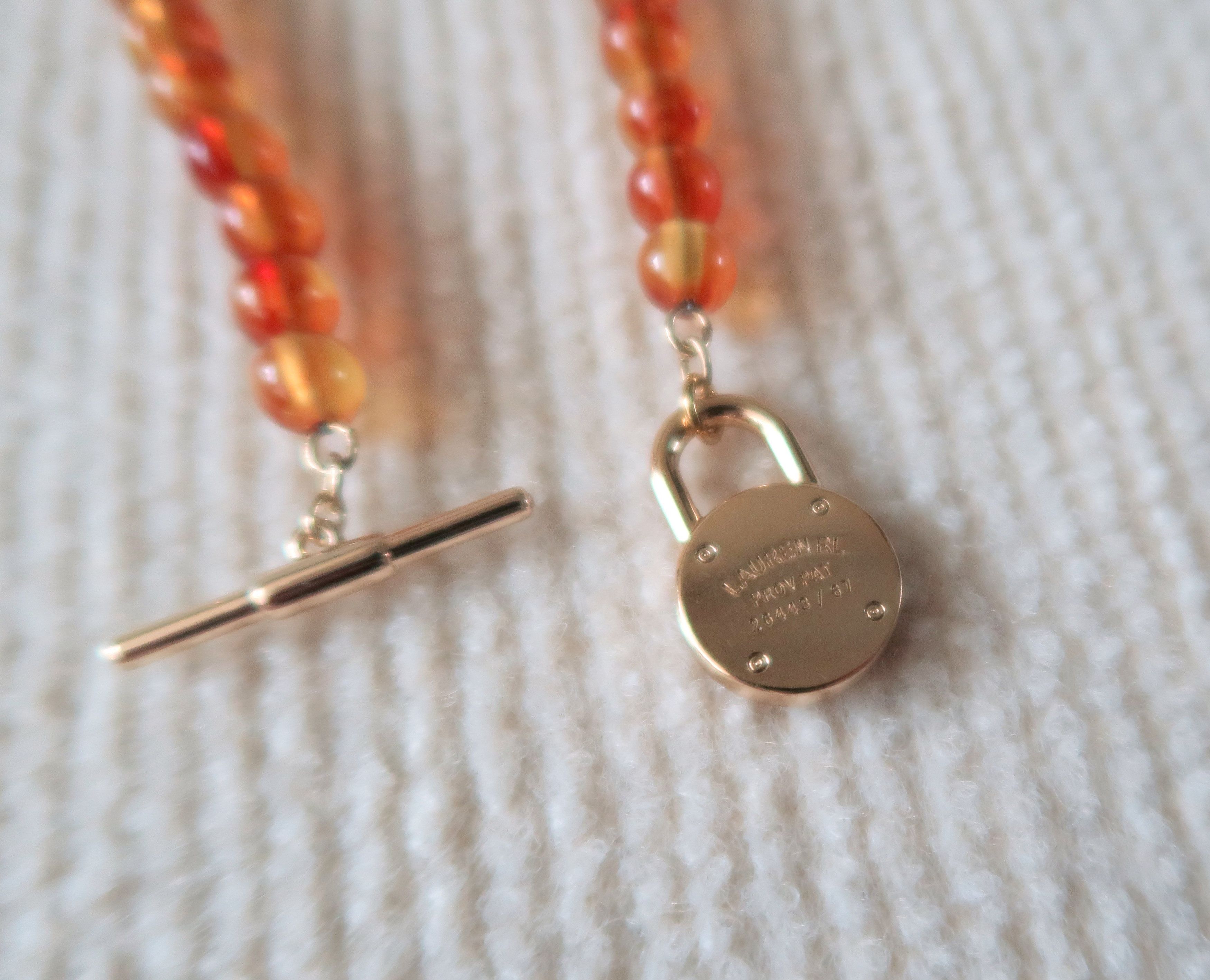 Ralph Lauren Ralph Lauren Unisex RL Polo Charm Brown Beaded Necklace Size ONE SIZE - 4 Thumbnail