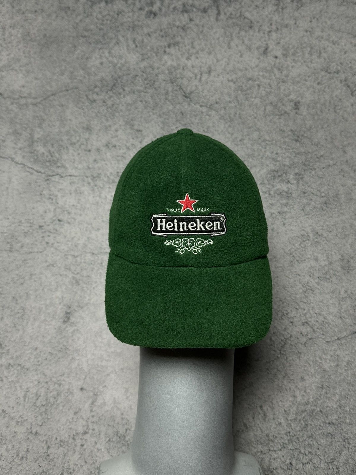 Vintage Vintage Heineken Green Fleece Cap Size ONE SIZE - 1 Thumbnail