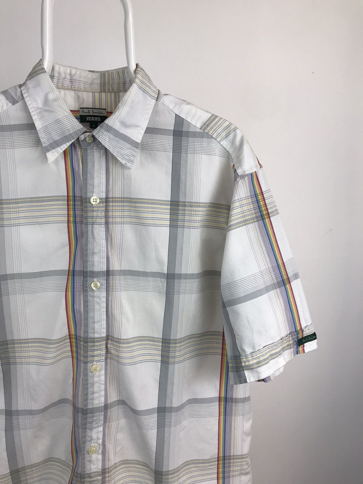 Paul Smith Vintage Paul Smith Rainbow Short Sleeve Shirt Size US L / EU 52-54 / 3 - 2 Thumbnail
