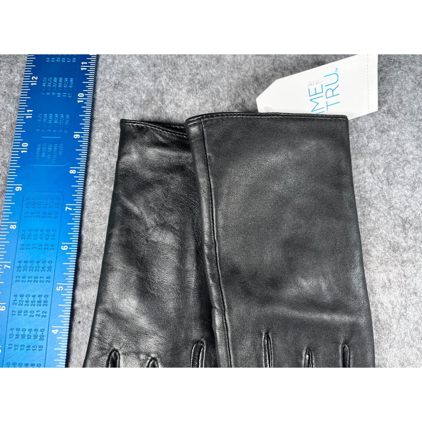 Vintage Time And Tru Gloves Women One Size Black Leather Lined NEW Glove Wrist Warm Winter Size ONE SIZE - 3 Thumbnail