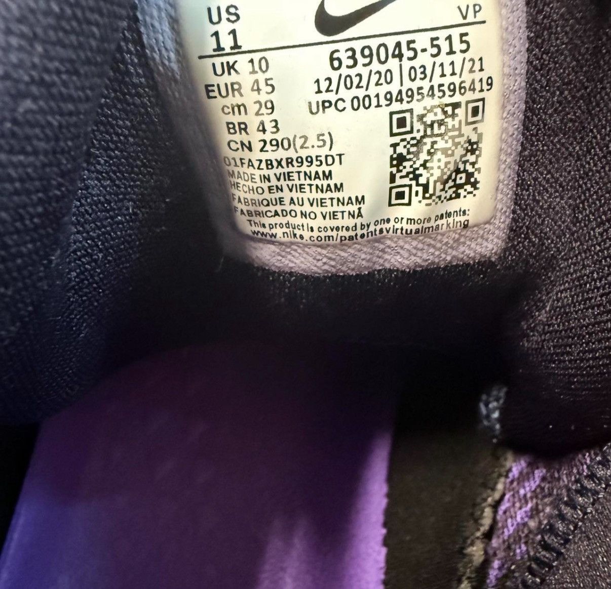 Nike Kobe 11 Elite Purple Size US 11 / EU 44 - 7 Thumbnail