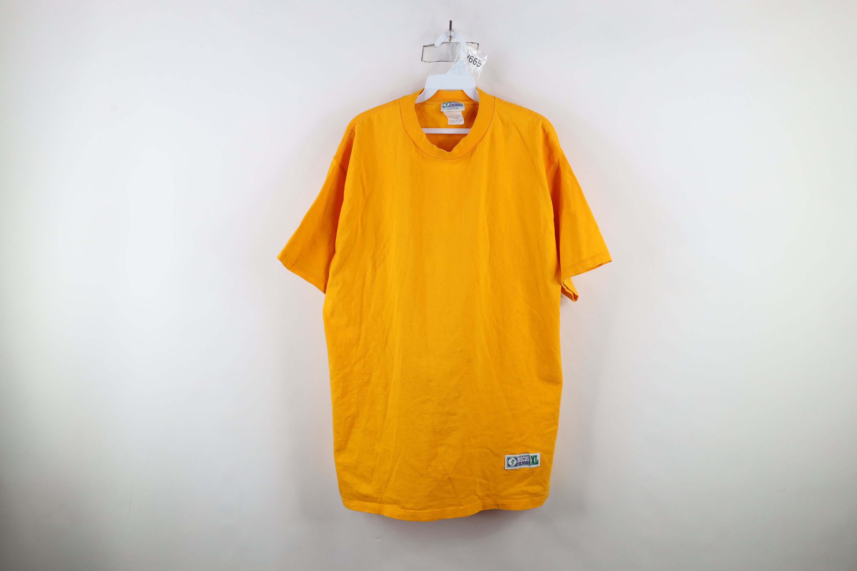 Vintage Vintage 90s Streetwear Short Sleeve T-Shirt Gold Yellow USA Size US XL / EU 56 / 4 - 1 Thumbnail