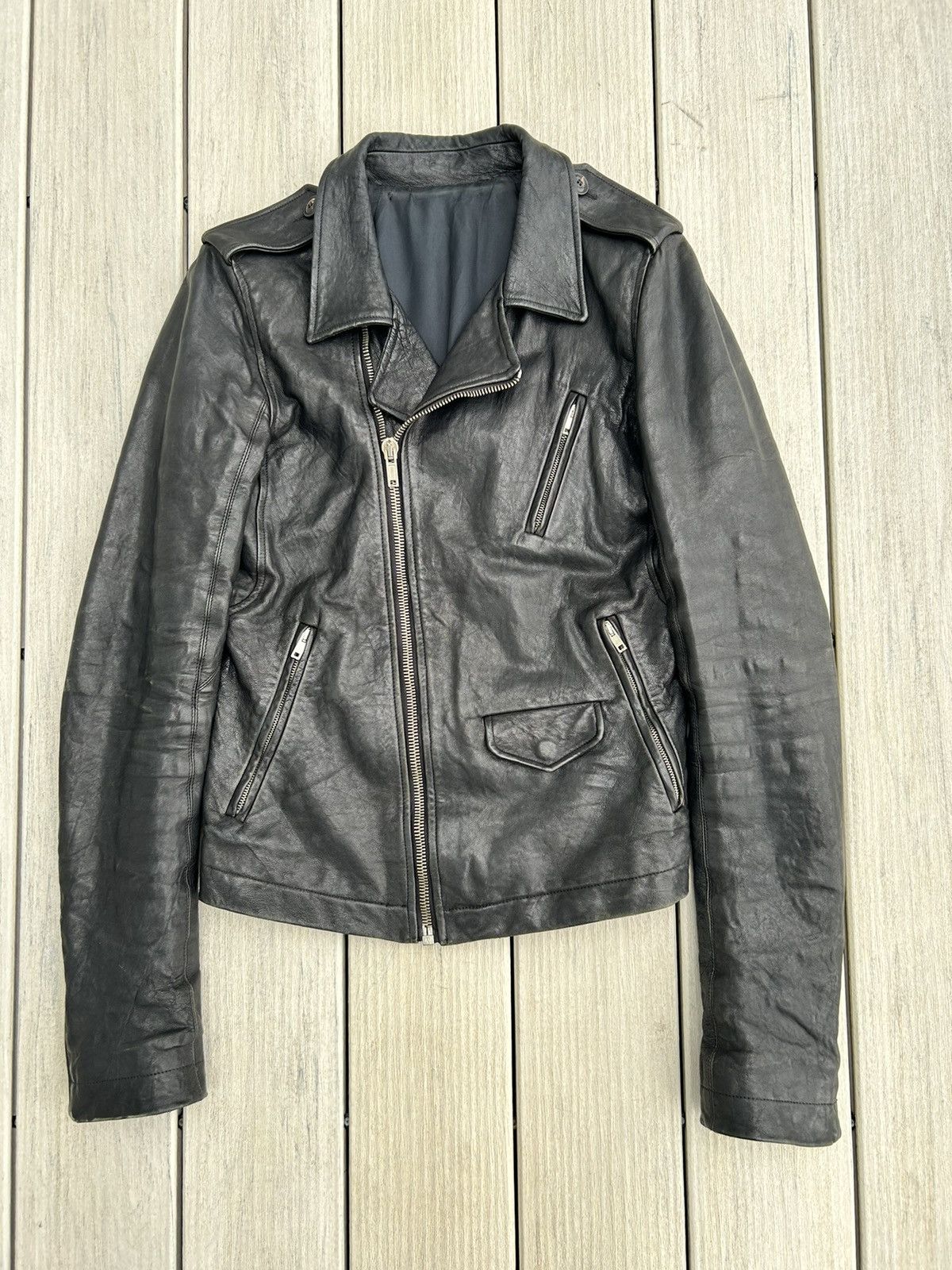 09aw crust期 rick owens leather jacket Rick Owens AW2009 'Crust'