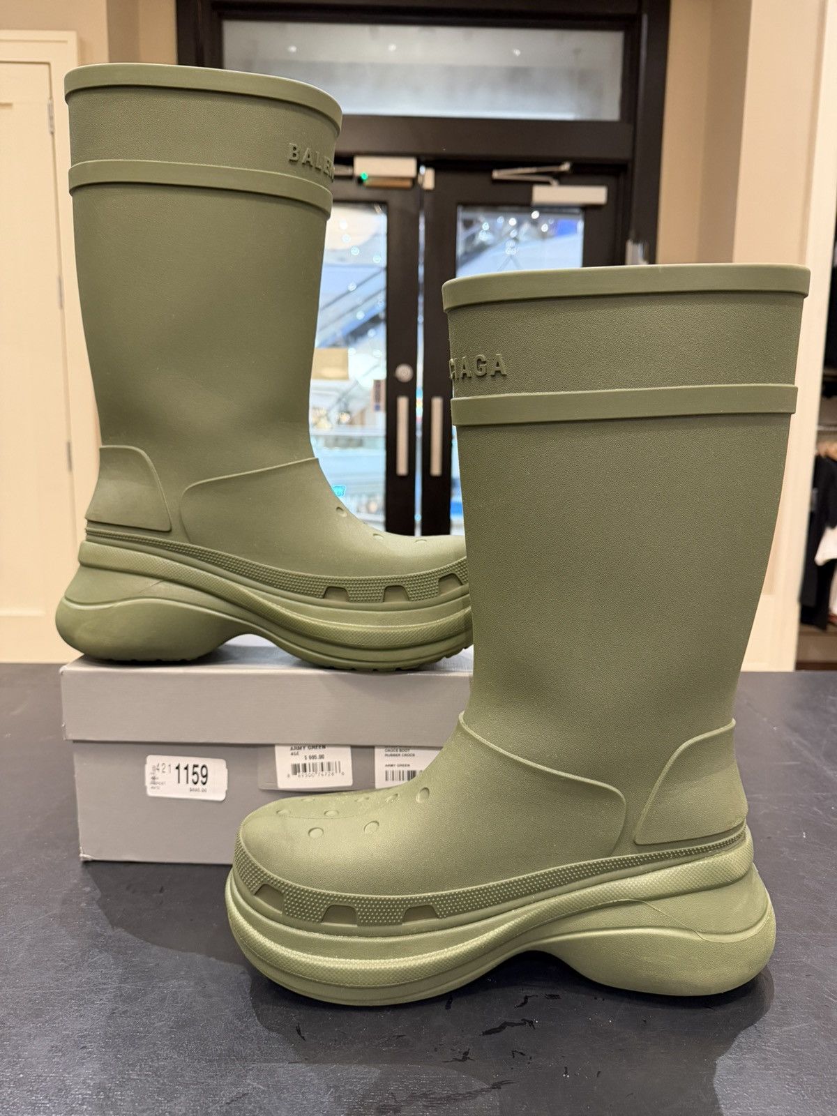 Balenciaga Balenciaga X Crocs Boot - Green Size US 12 / EU 45 - 2 Thumbnail