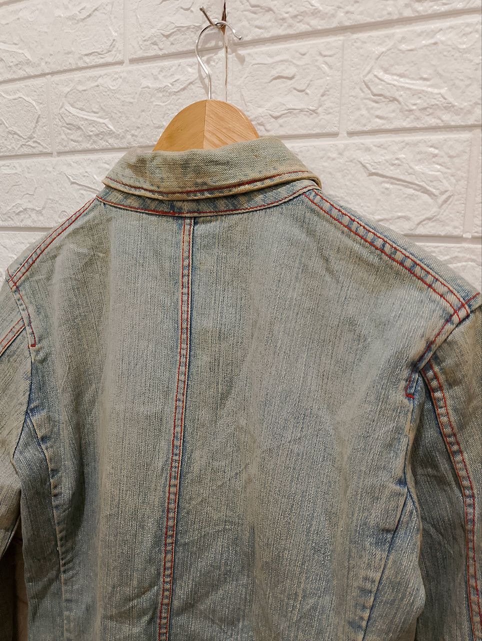 Japanese Brand Vintage ROYAL BLUE Distressed Denim Jacket Size L / US 10 / IT 46 - 6 Thumbnail