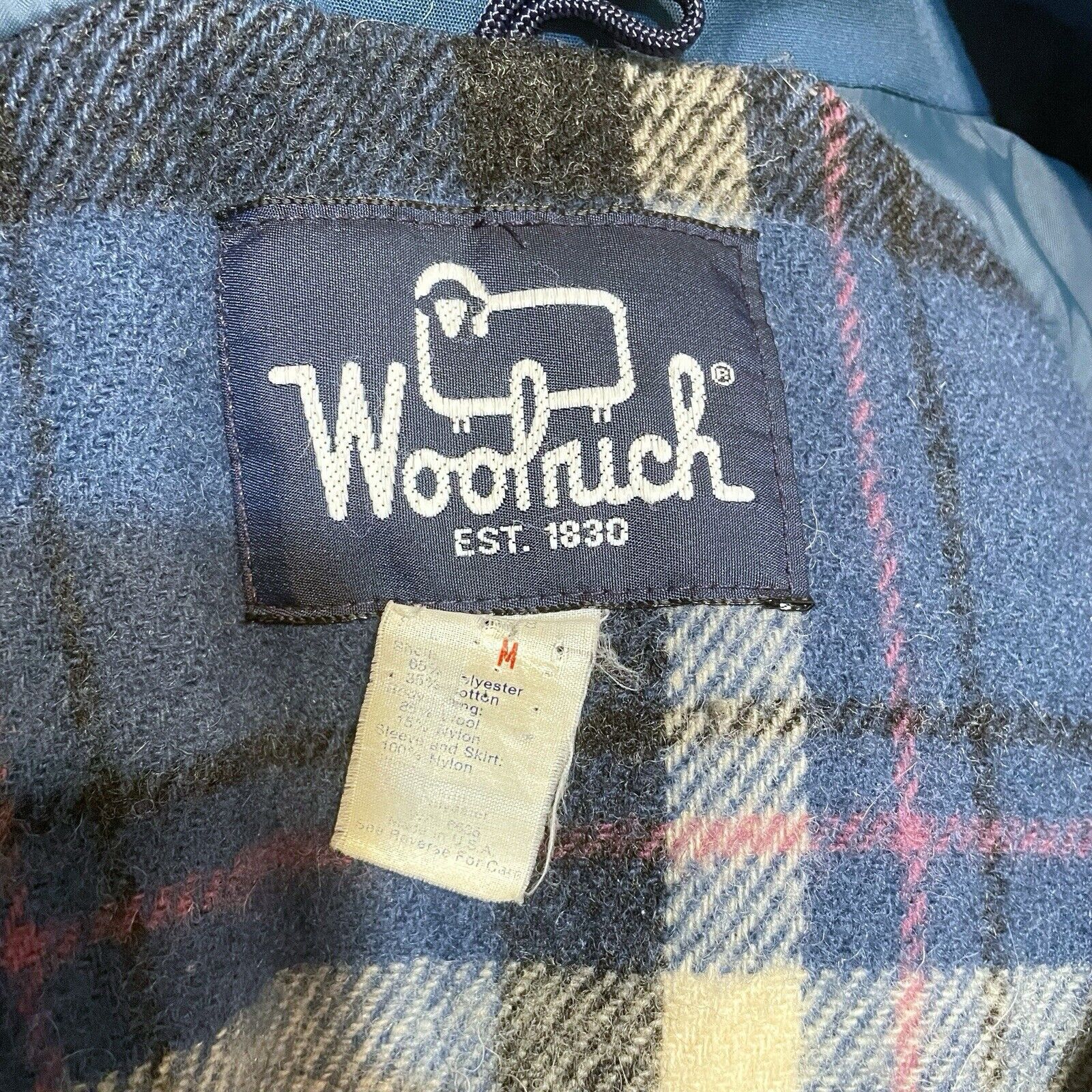 Woolrich Woolen Mills Woolrich Jacket Coat Men's Med Blue Vintage Wool Plaid Lined Size US M / EU 48-50 / 2 - 3 Thumbnail
