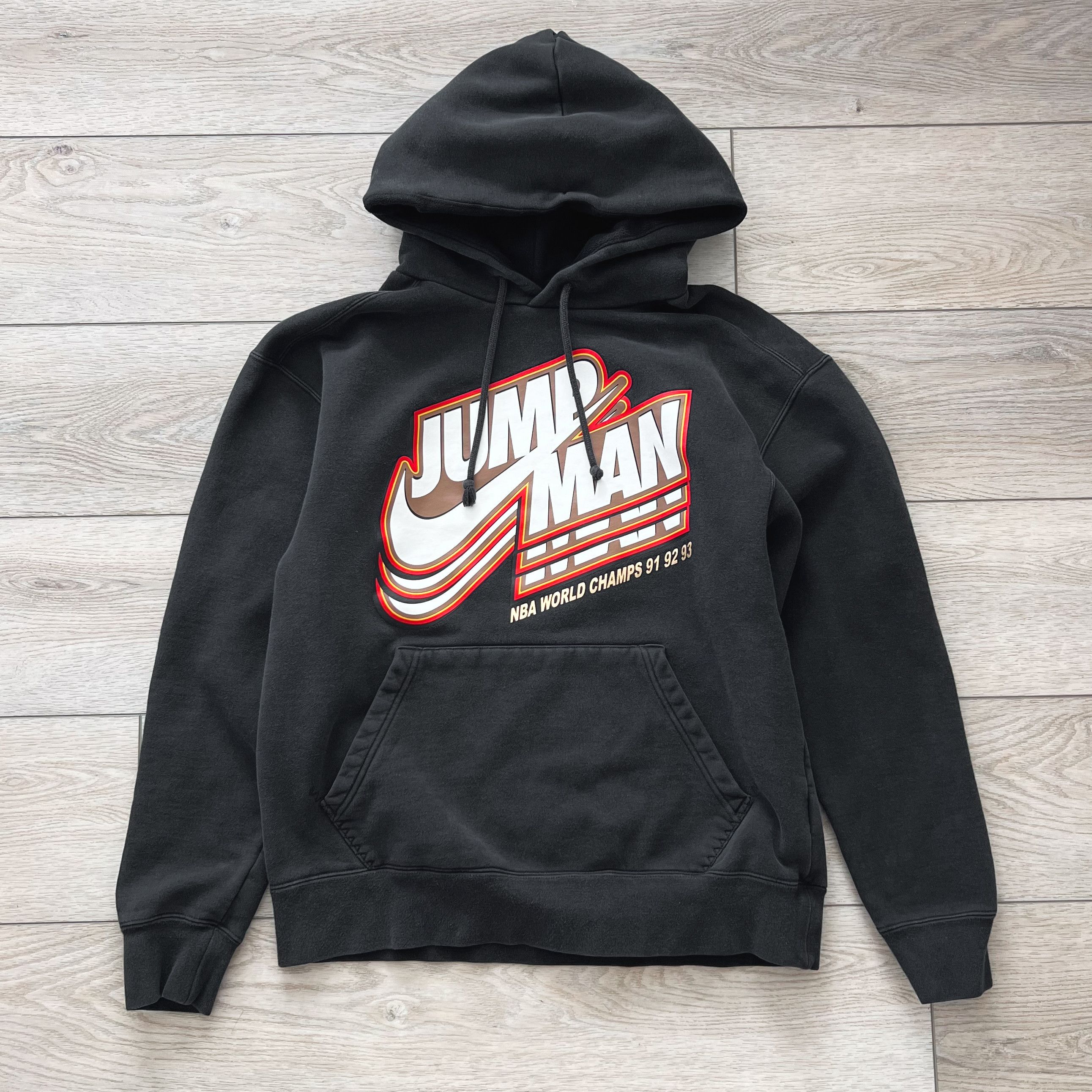 Jordan Brand VTG 90's Jordan Jumpman NBA World Champs Hooded Sweatshirt Size US M / EU 48-50 / 2 - 2 Thumbnail