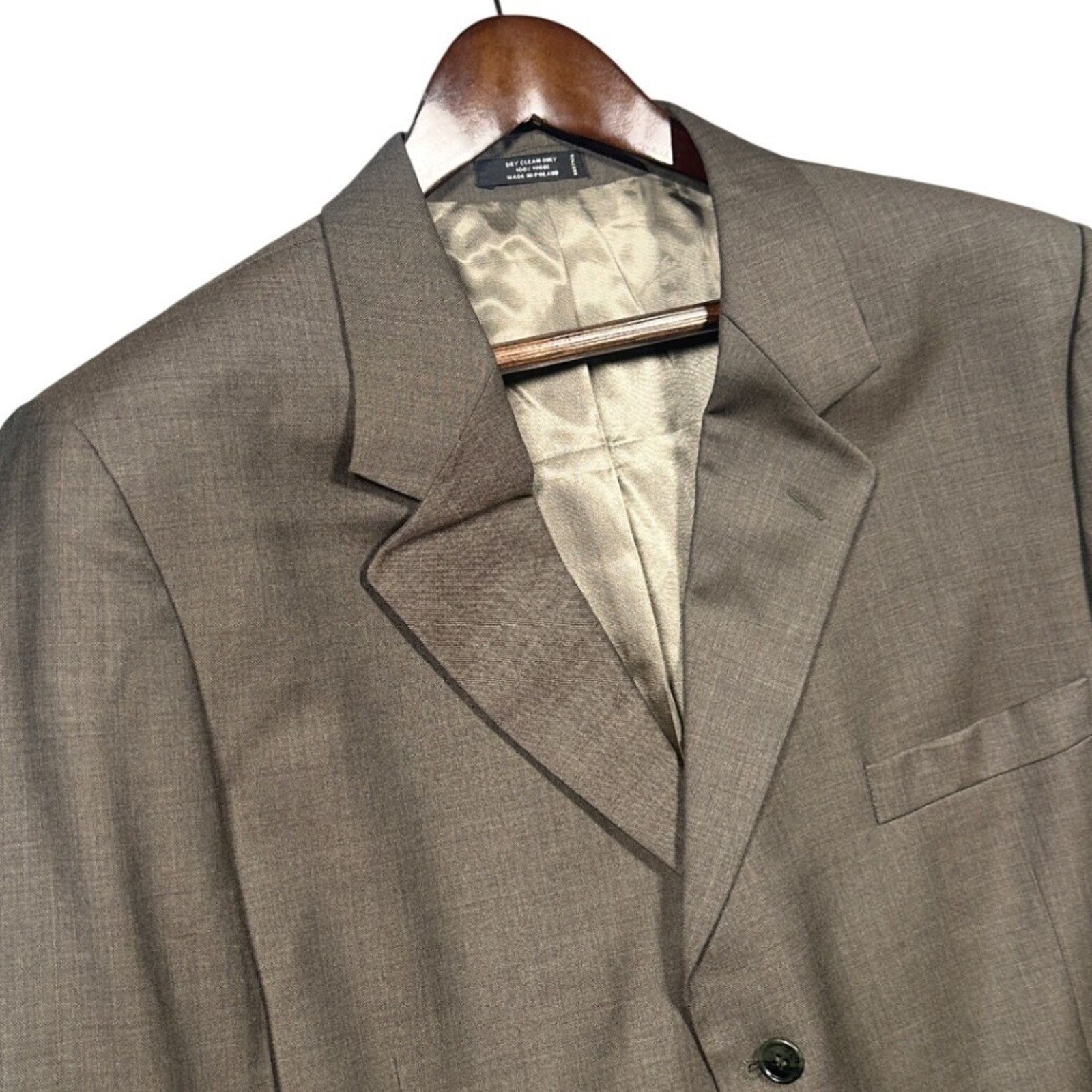 John Weitz John Weitz Blazer Mens Brown 100% Wool 3-Button Sport Coat Size 48L - 4 Thumbnail
