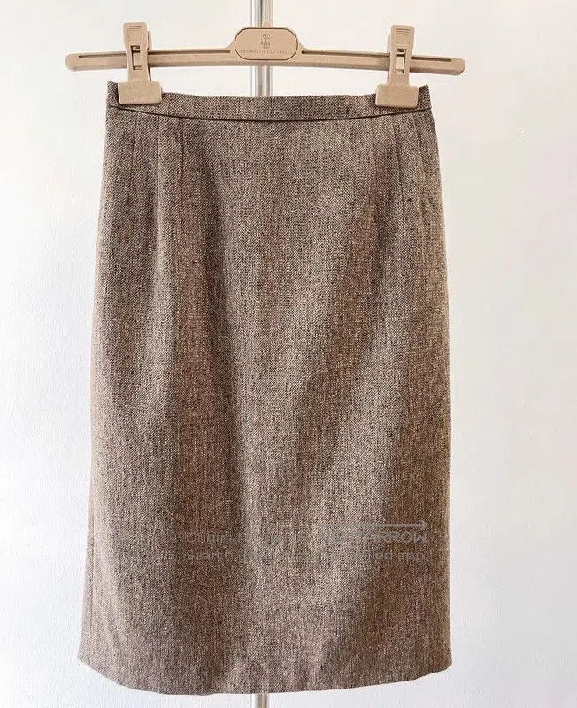 Lanvin LANVIN Brown Cotton Blend Short Skirt . Size 23" - 1 Thumbnail