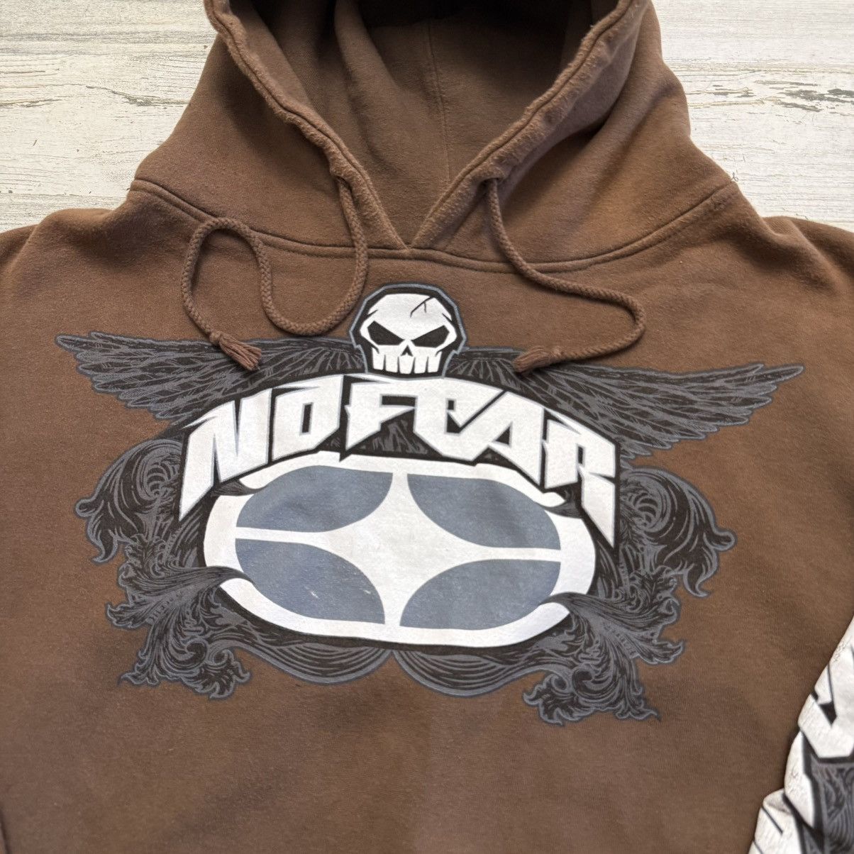 No Fear Vintage Sun Faded Grunge Skull No Fear Spellout Hoodie XL Size US XXL / EU 58 / 5 - 4 Thumbnail