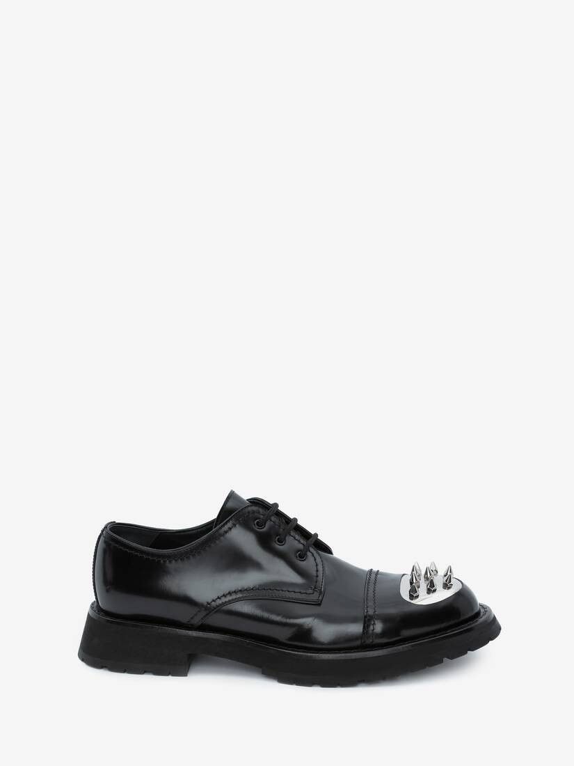 Alexander McQueen os11x0226 Punk Stud Derby Shoes in Black Size US 8 / EU 41 - 1 Thumbnail