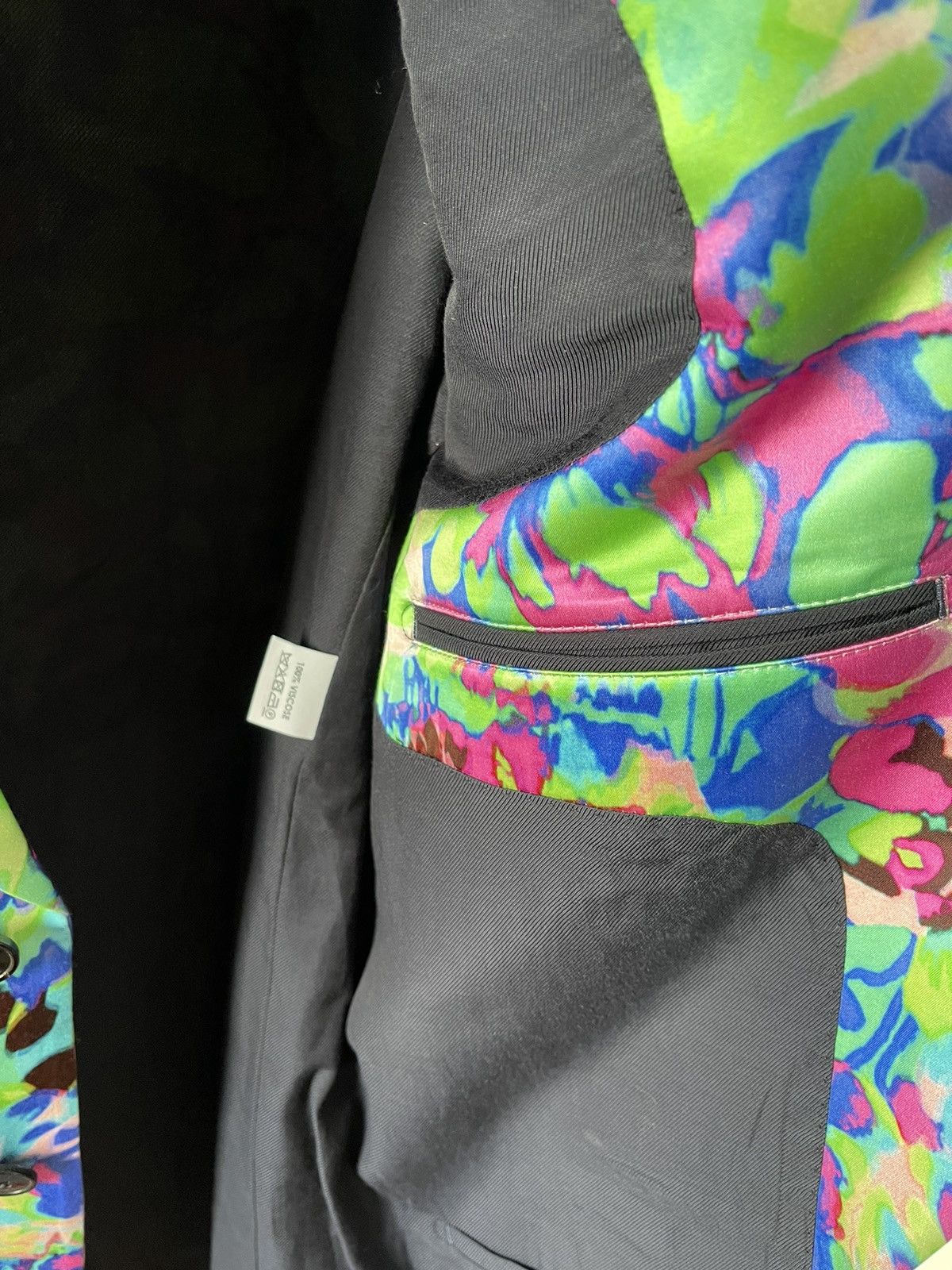 Dries Van Noten Dries Van Noten Oversized Multicolor Neon Floral Blazer Size 50R - 7 Thumbnail