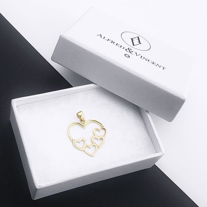 Other Multi Heart Love Charm Pendant in 14k Yellow White Rose Gold Size ONE SIZE - 3 Thumbnail