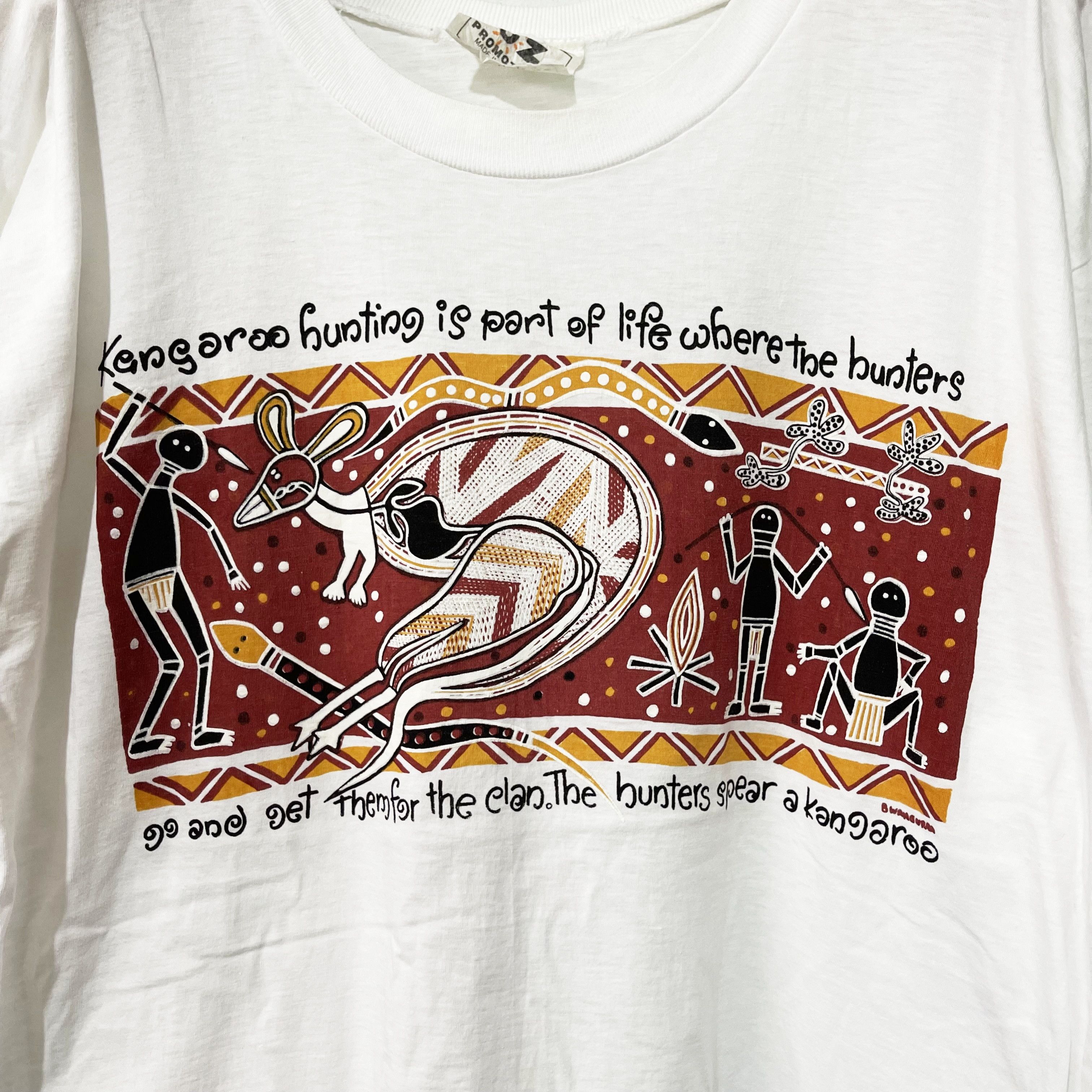 Vintage Vintage 90s Australia Kangaroo Hunting T-Shirt Size US M / EU 48-50 / 2 - 2 Thumbnail