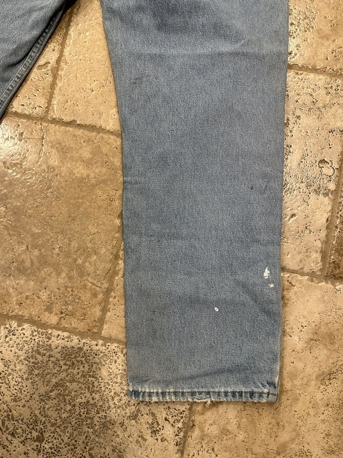 Basic Editions × Vintage Vintage Basic Editions Distressed Painter’s Blue Denim Jeans Size US 34 / EU 50 - 10 Thumbnail