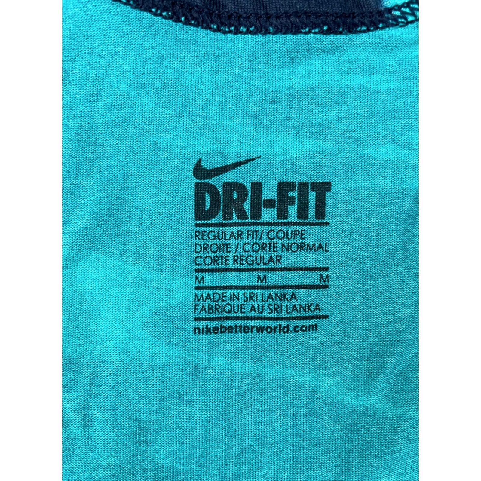 Nike Nike Tank Top Womens M Teal Black Water Print Racerback Dri-FIT Athleticwear Gym Sleeveless Package? Size M / US 6-8 / IT 42-44 - 4 Thumbnail