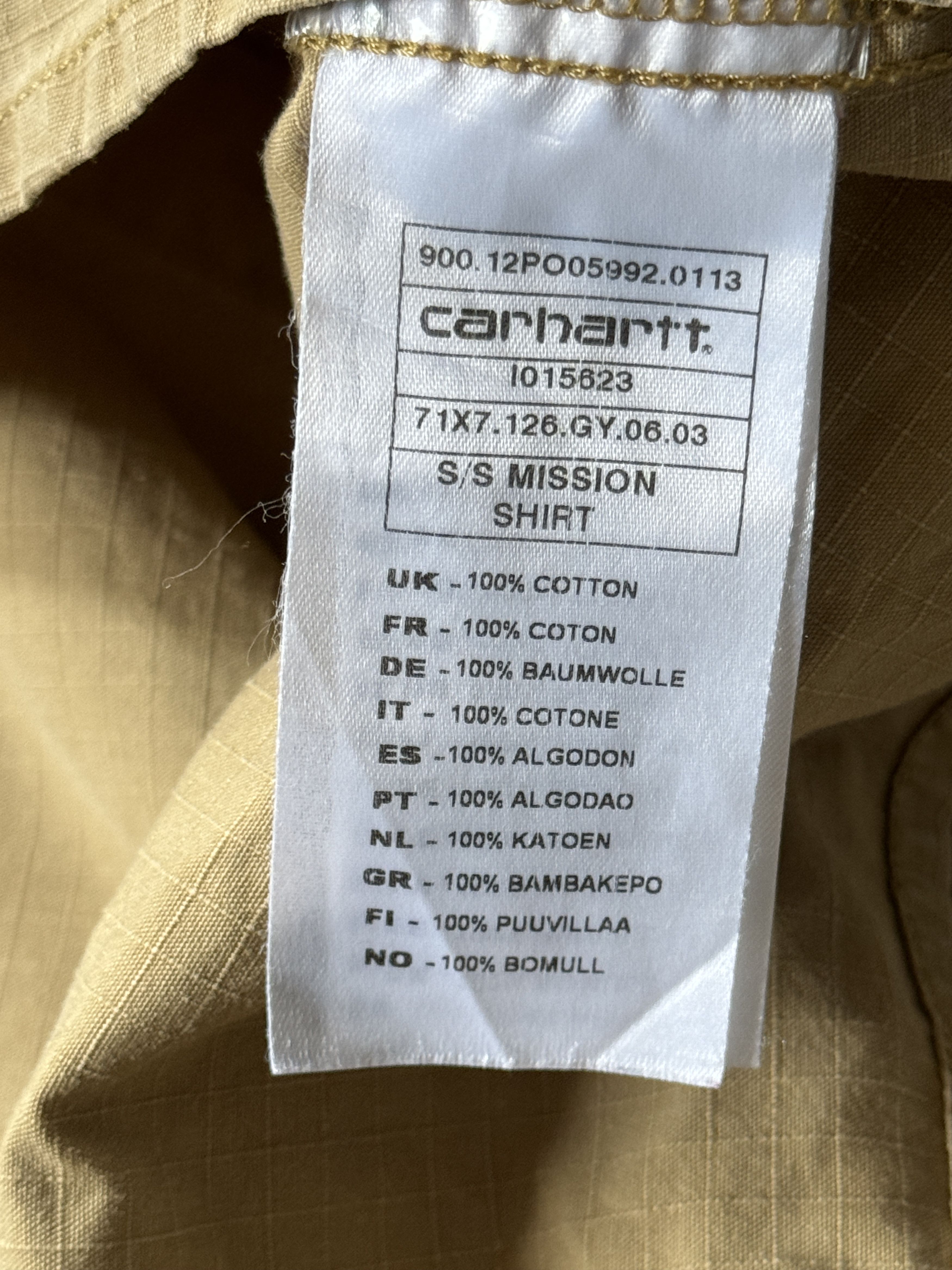 Carhartt × Carhartt Wip × Vintage Vintage Carhartt Mission Short Sleeve Button Up Shirt Size US M / EU 48-50 / 2 - 6 Thumbnail