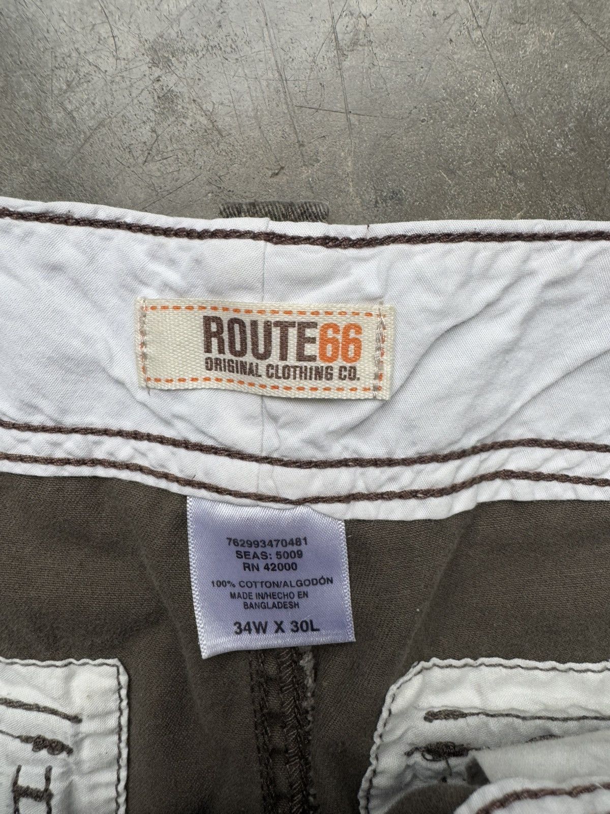 Route 66 × Vintage Vintage 90’s/00’s Route 66 Baggy Brown Cargo Pants Size US 32 / EU 48 - 4 Thumbnail