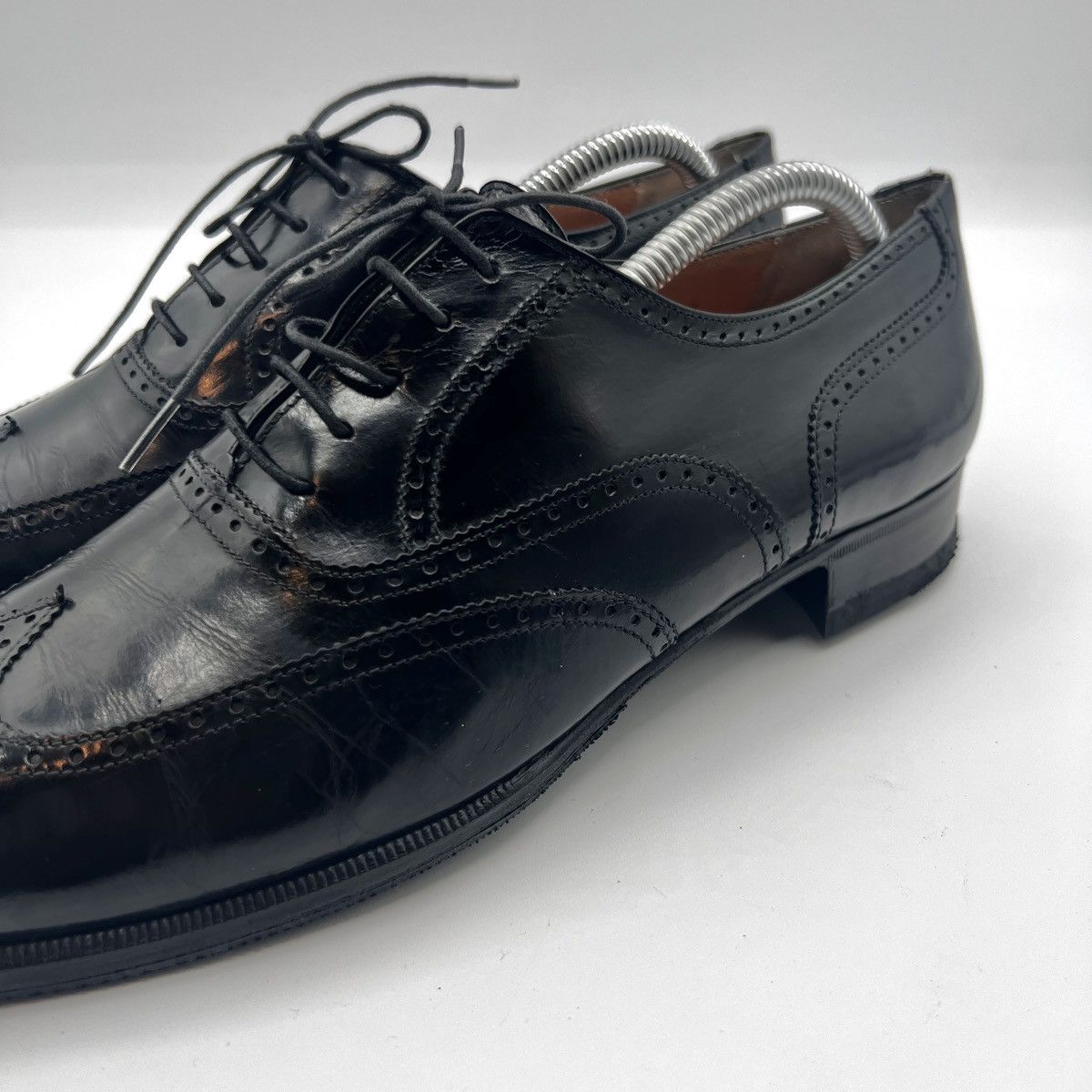 Salvatore Ferragamo Salvatore Ferragamo Men's Leather Wingtip Oxford Brogue Size US 9.5 / EU 42-43 - 3 Thumbnail