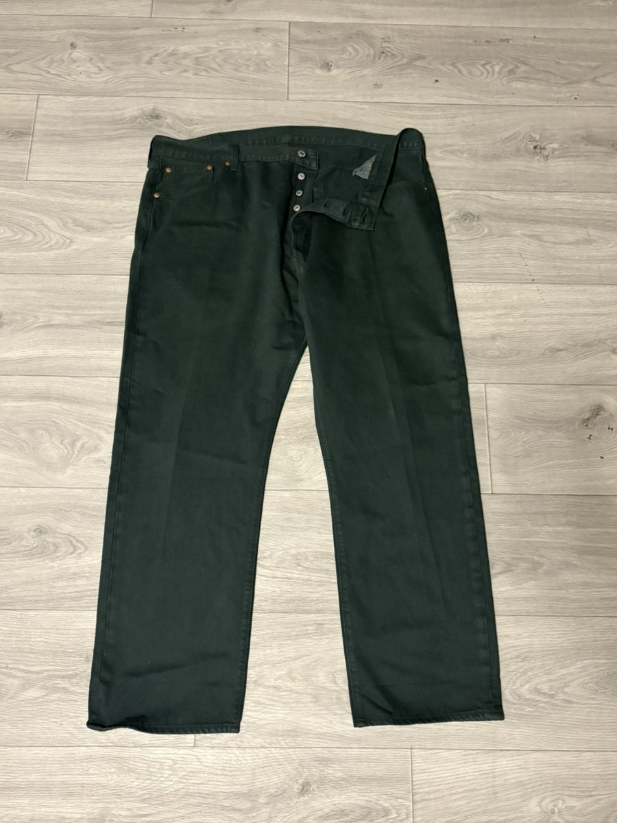 Levi's Levi 501 Dark Green Denim Jeans Size US 42 / EU 58 - 5 Thumbnail