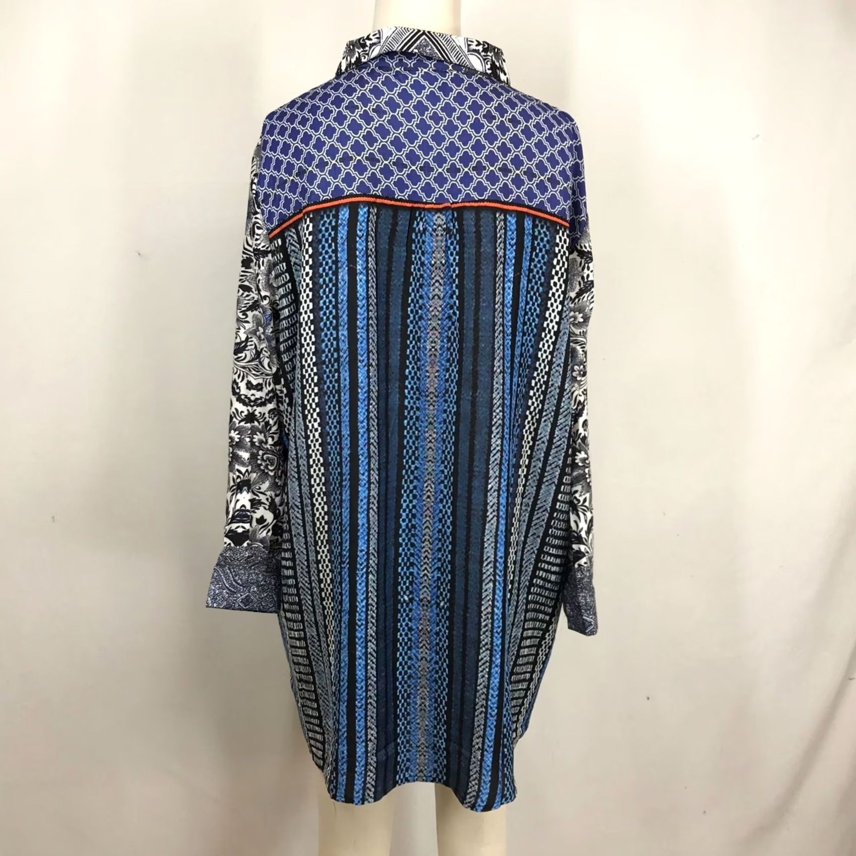 Vintage SAKKAS SHIRT Women 2XL Black Long Sleeve Collared Art To Wear Shirt Size XXL / US 16-18 / IT 52-54 - 5 Thumbnail