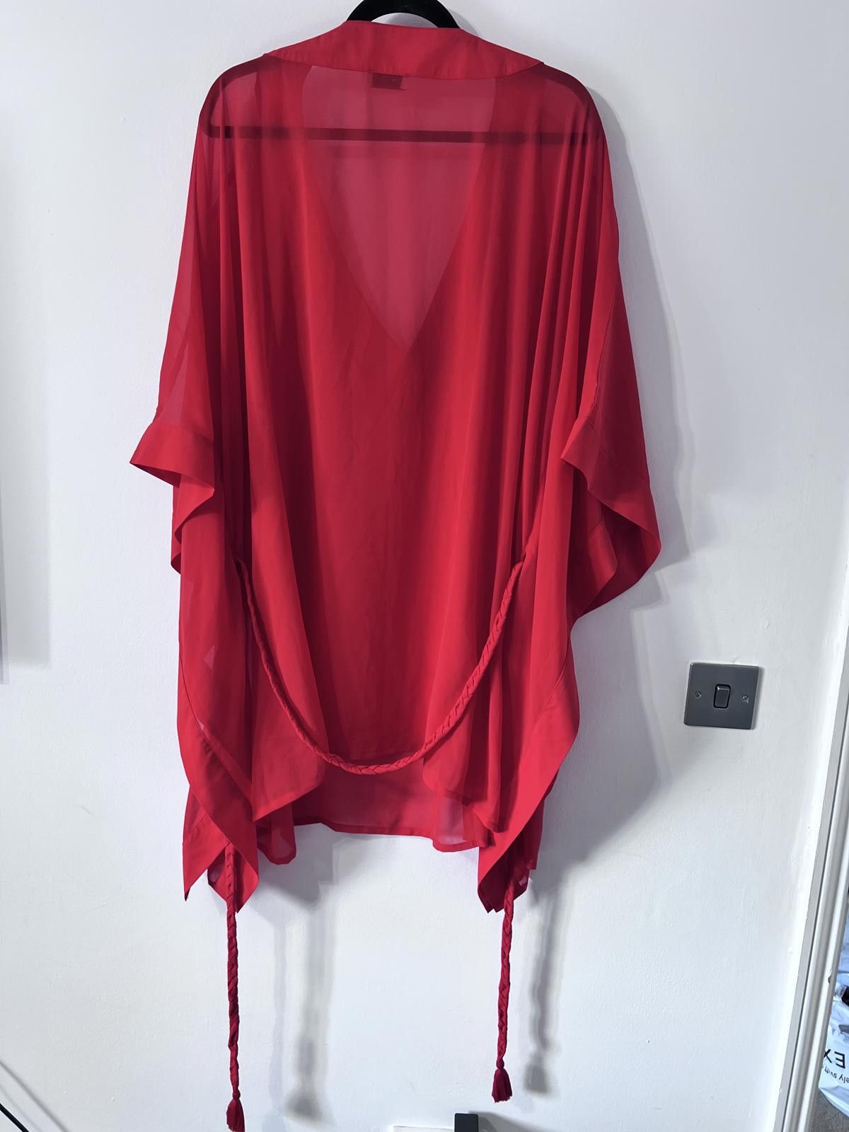 Other JD Williams Red Sheer Kaftan – UK 24/26 Size 3XL / US 20-22 - 7 Thumbnail