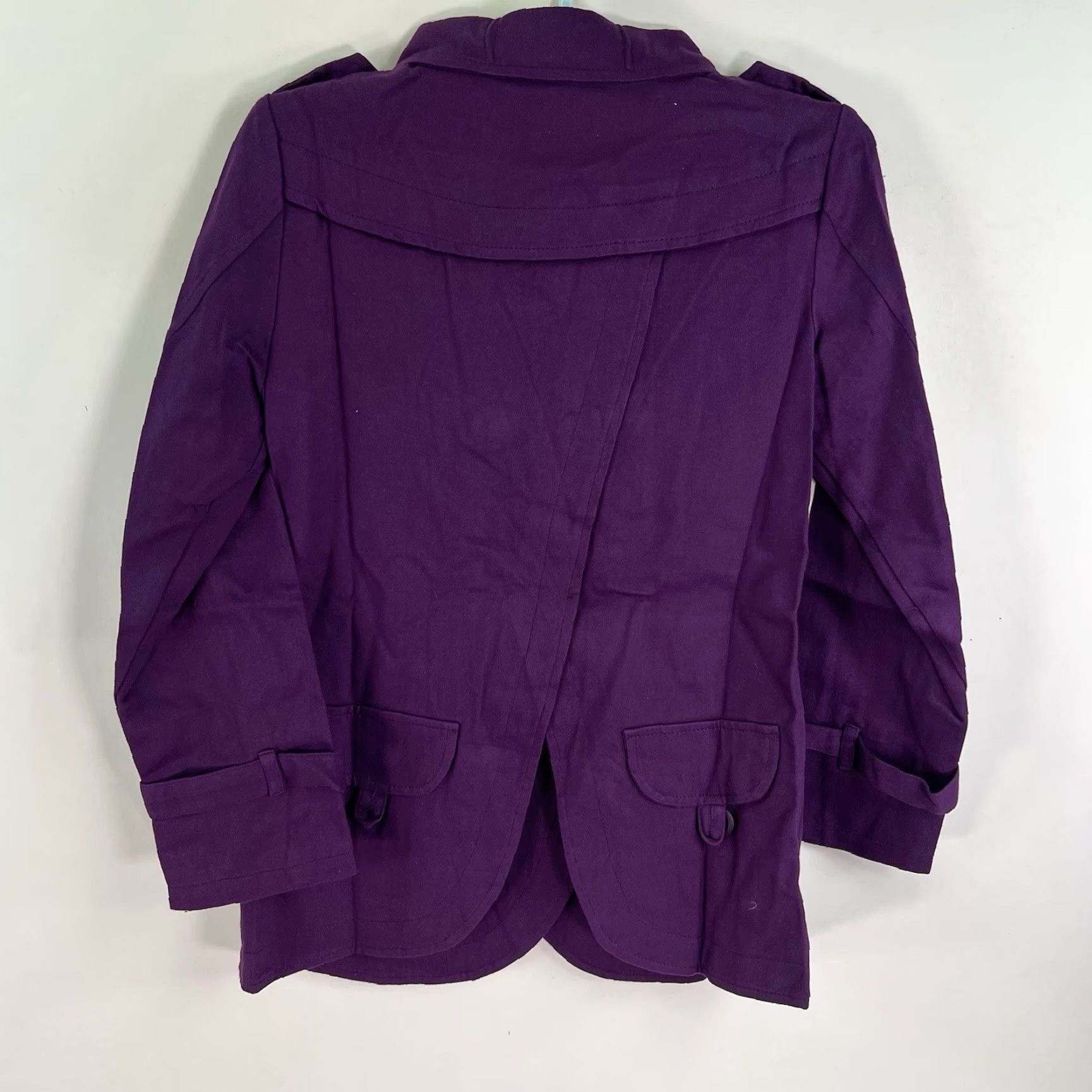 Max Mara Max Mara Purple Double Breasted Short Trench Coat Womens Jr Size S Fashion, Classic, Designer, USA Size 28" / US 6 / IT 42 - 7 Thumbnail